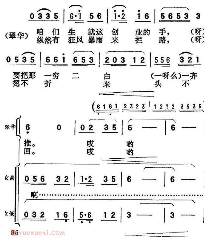 歌剧《向阳川》全剧之第一场 四曲（永远跟党朝前飞）