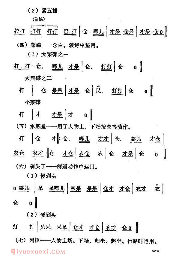 秦腔《常用打击乐谱》
