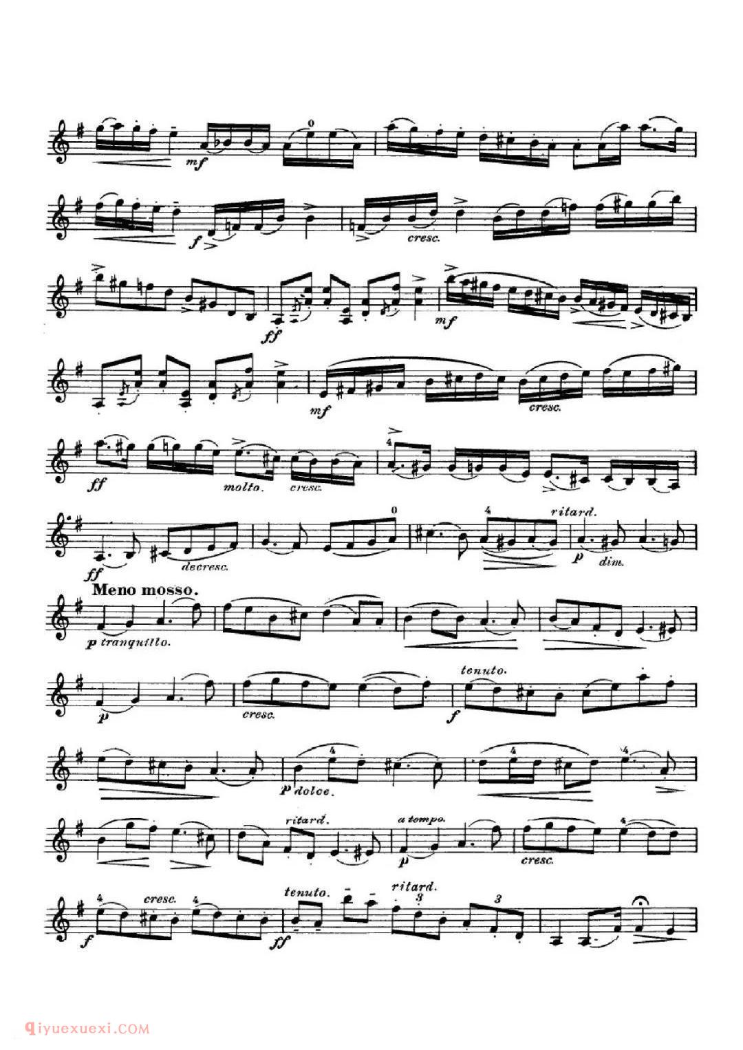 塞茨《G大调第二协奏曲/一把位》 小提琴曲谱