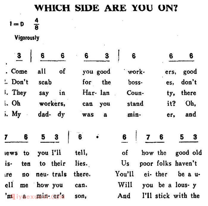 美国 | WHICH SIDE ARE YOU ON？ 你站在哪一边 | 简谱