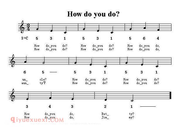 How Do You Do？英文儿歌