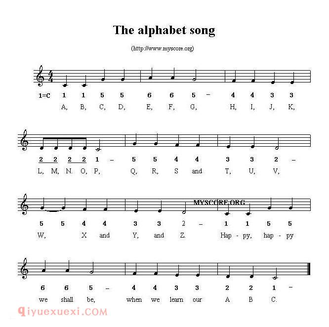 The alphabet song
