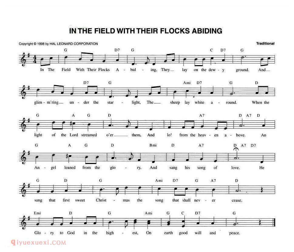 IN THE FIELD WITH THEIR FLOOCKS ABIDING