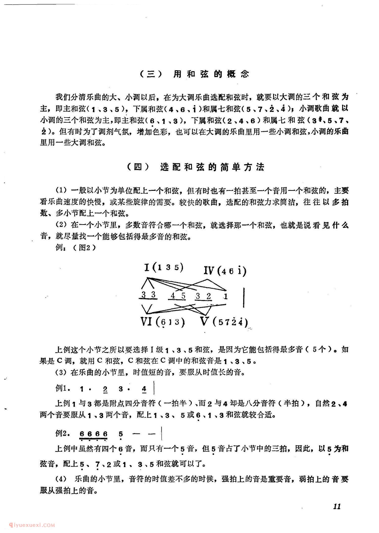 电子琴编配和弦要领