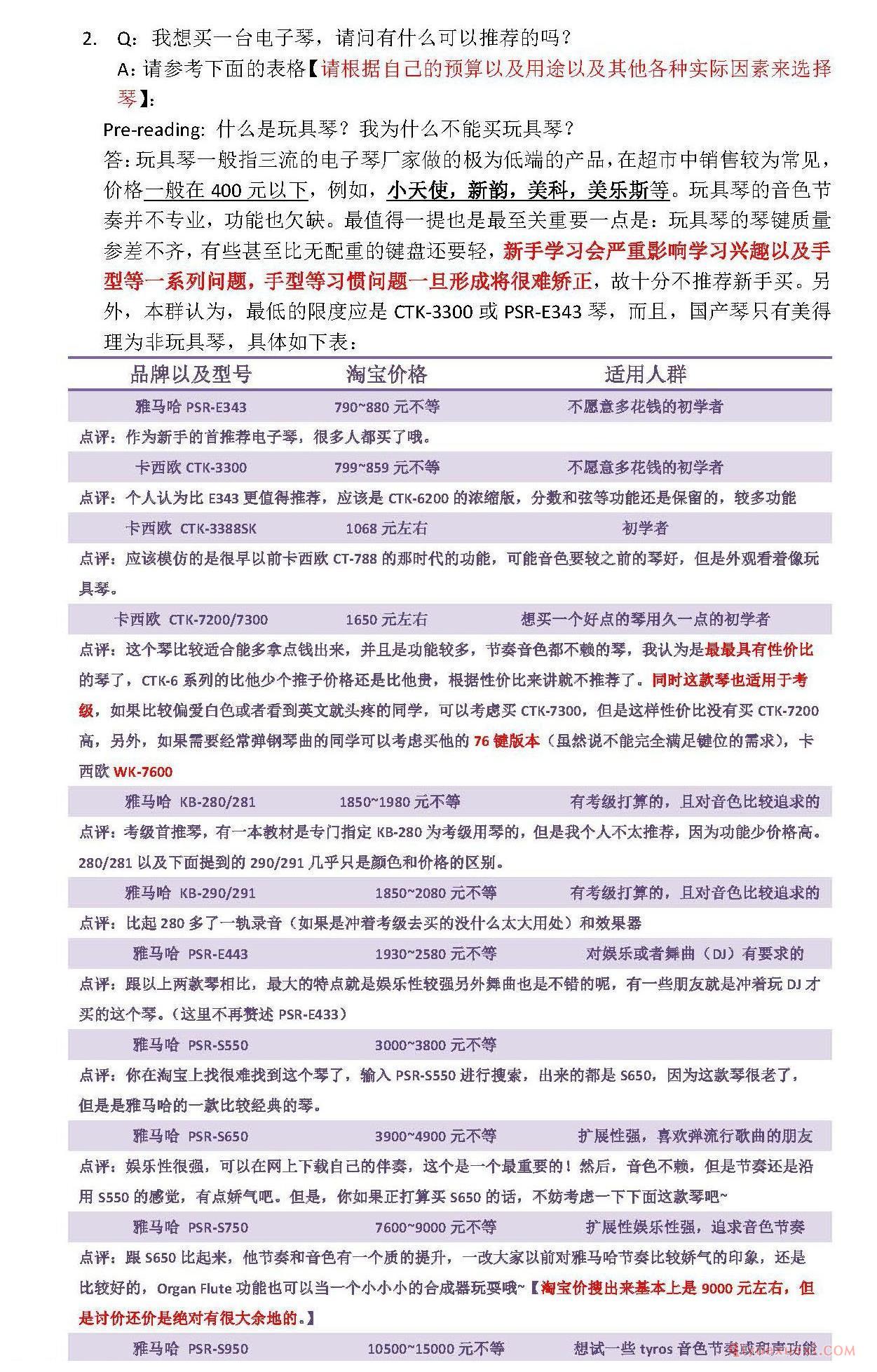 新手学电子琴常见问题解答