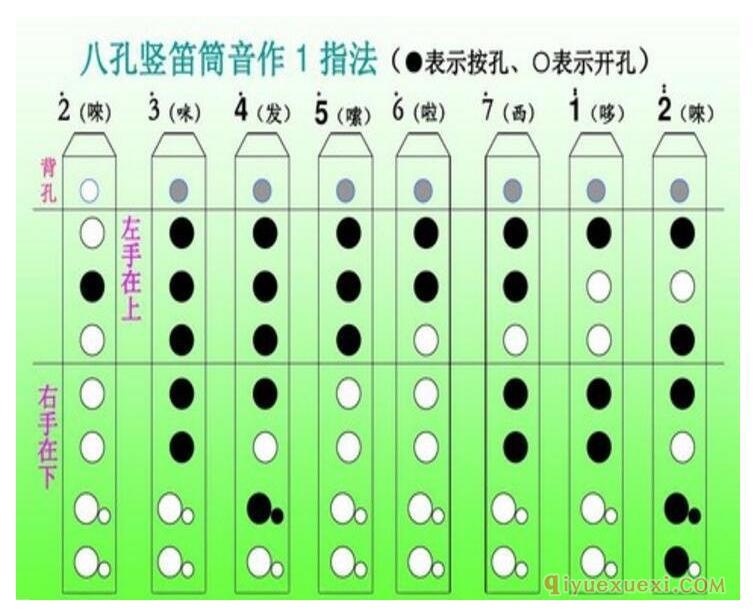 八孔竖笛指法表图解