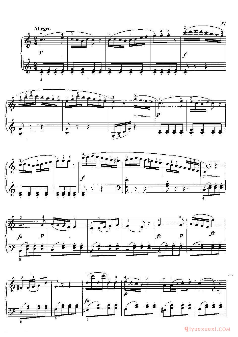 小奏鸣曲(Sanatine )Op.36-3克菜门蒂