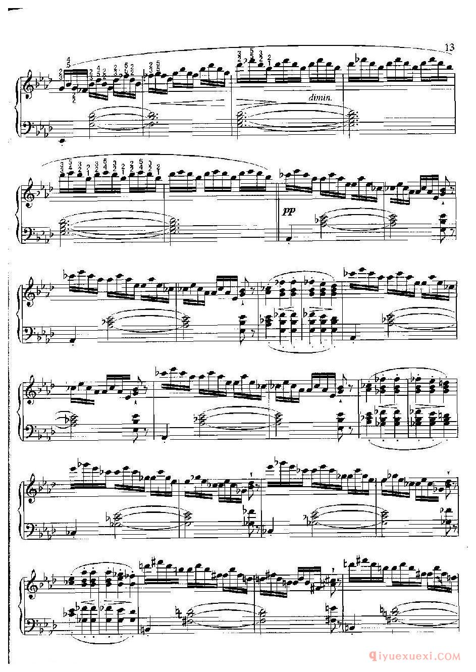 即兴曲（第4首)(Impromptu IⅣ, 0p.90-4) 舒柏特