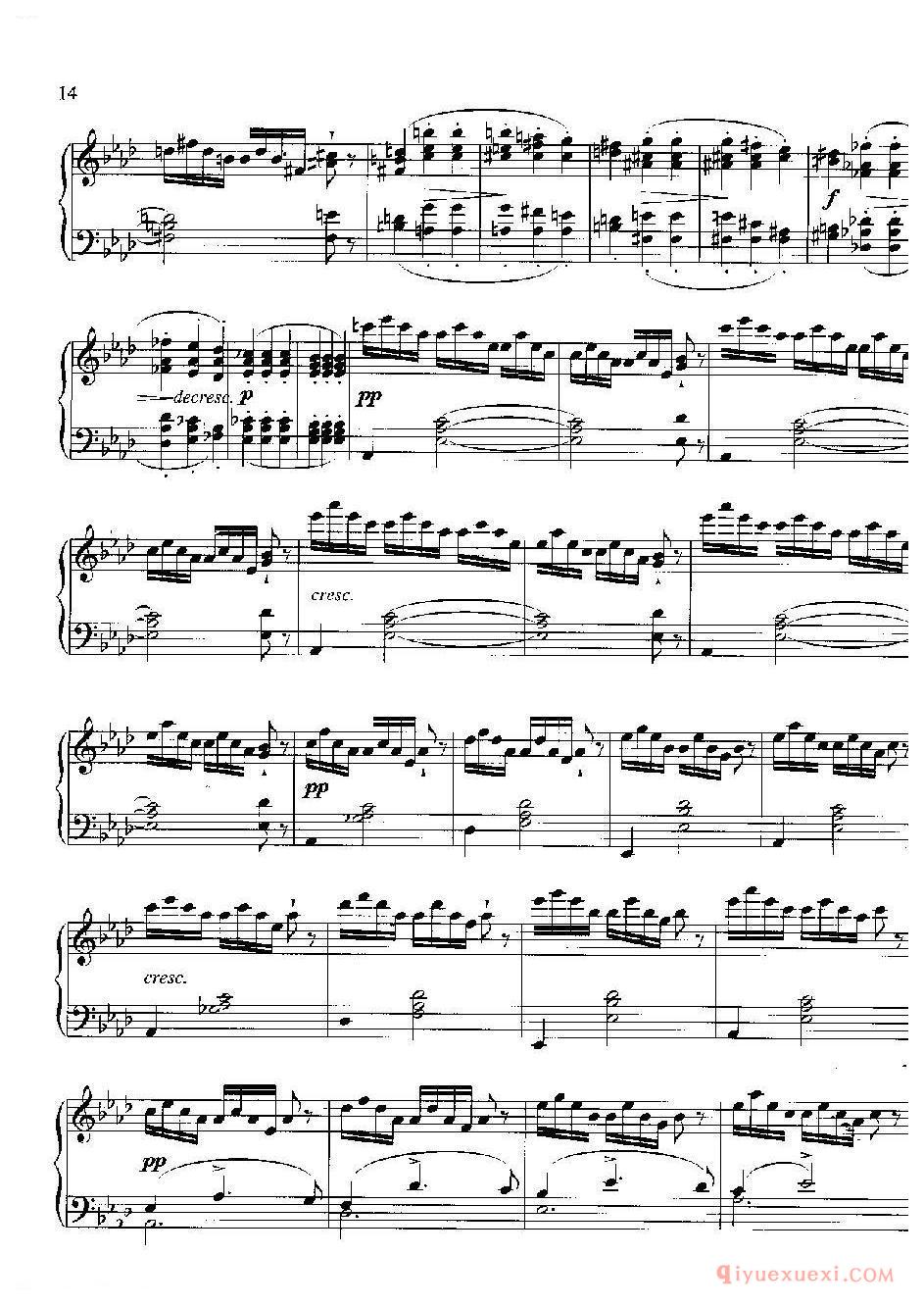 即兴曲（第4首)(Impromptu IⅣ, 0p.90-4) 舒柏特