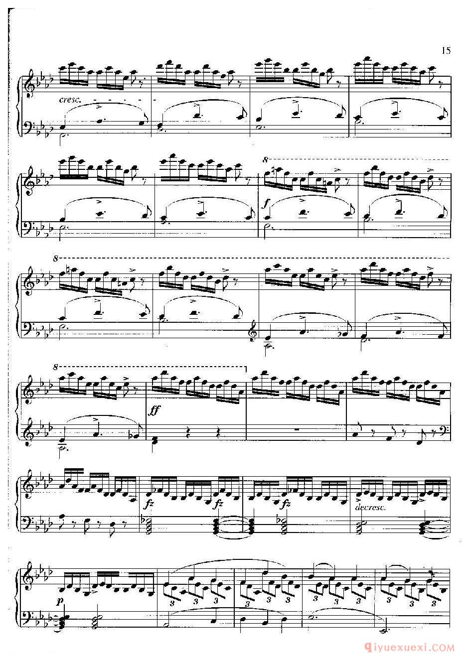 即兴曲（第4首)(Impromptu IⅣ, 0p.90-4) 舒柏特