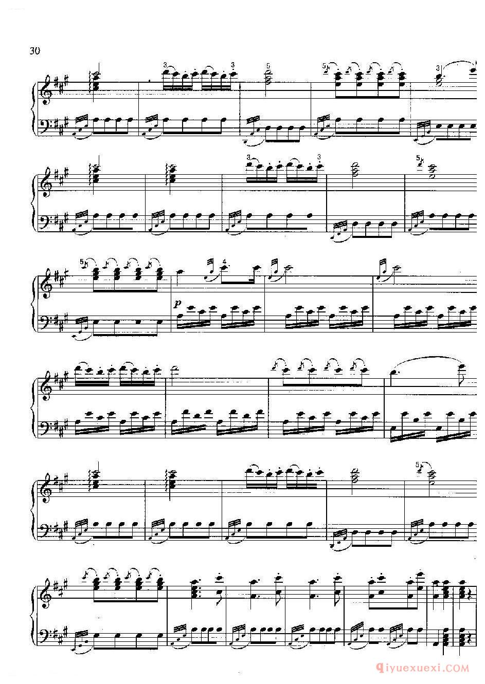 土耳其进行曲(Turk i scher Mar sch)莫扎特