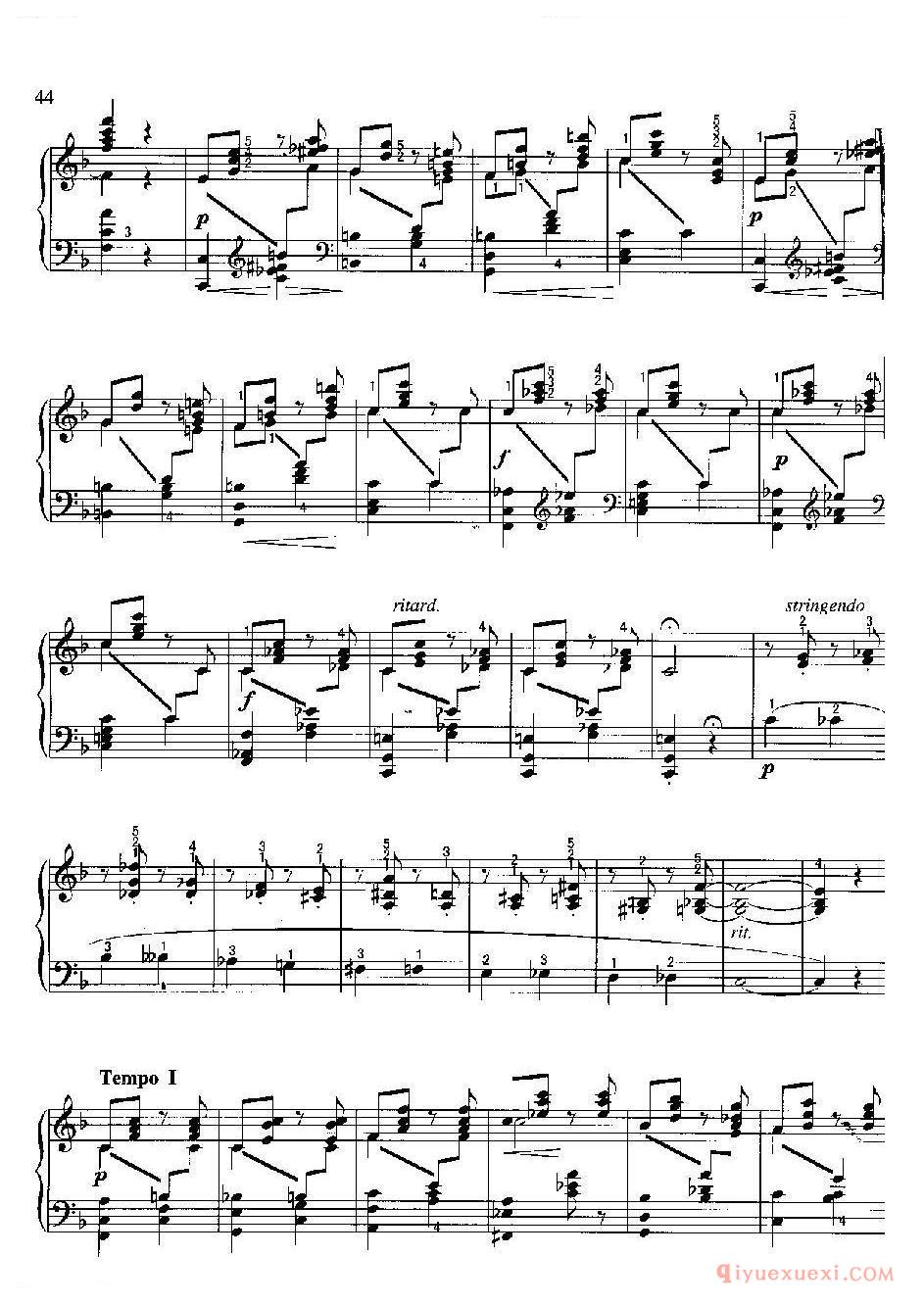 旋律(F大调）（Melody in F) 鲁宾斯坦
