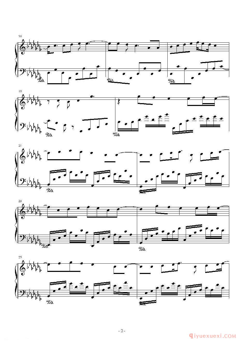 张杰歌曲钢琴谱《我们都一样》五线谱