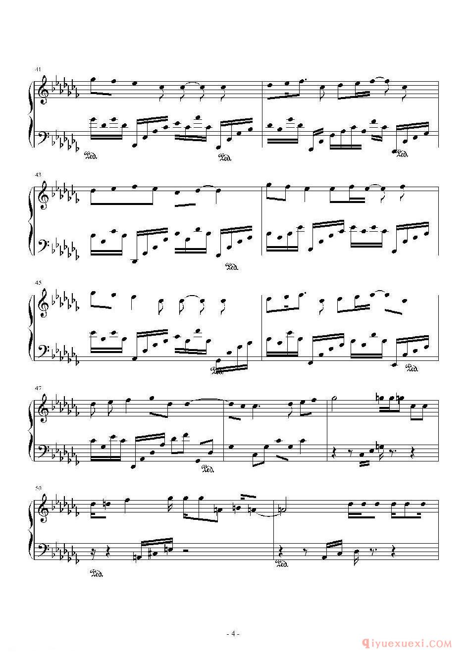 张杰歌曲钢琴谱《我们都一样》五线谱