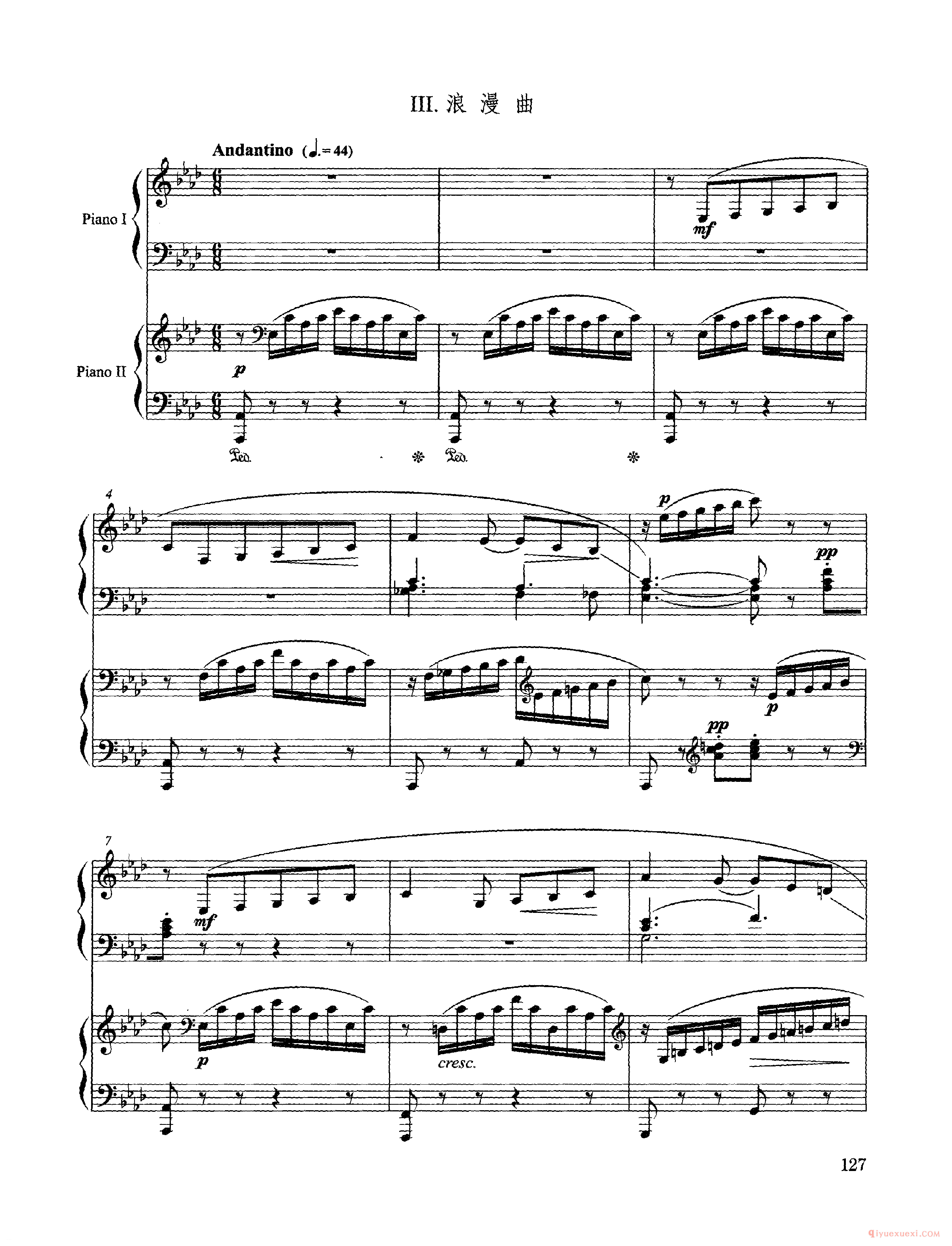 第二双钢琴组曲(Suite for Two Pianos, Op.17 No.2)赫玛尼诺夫