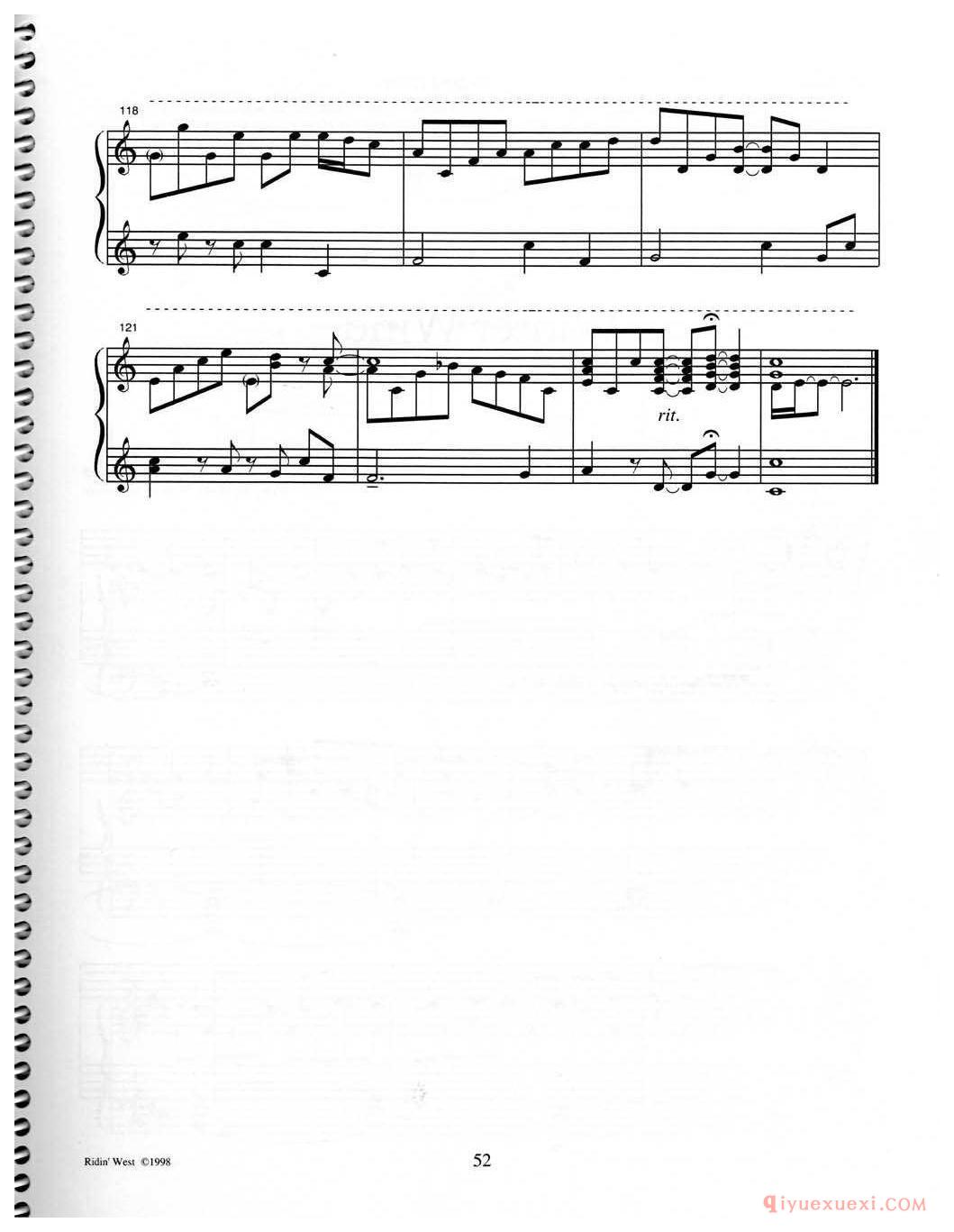 钢琴独奏曲《Ridin West》Jon Schmidt