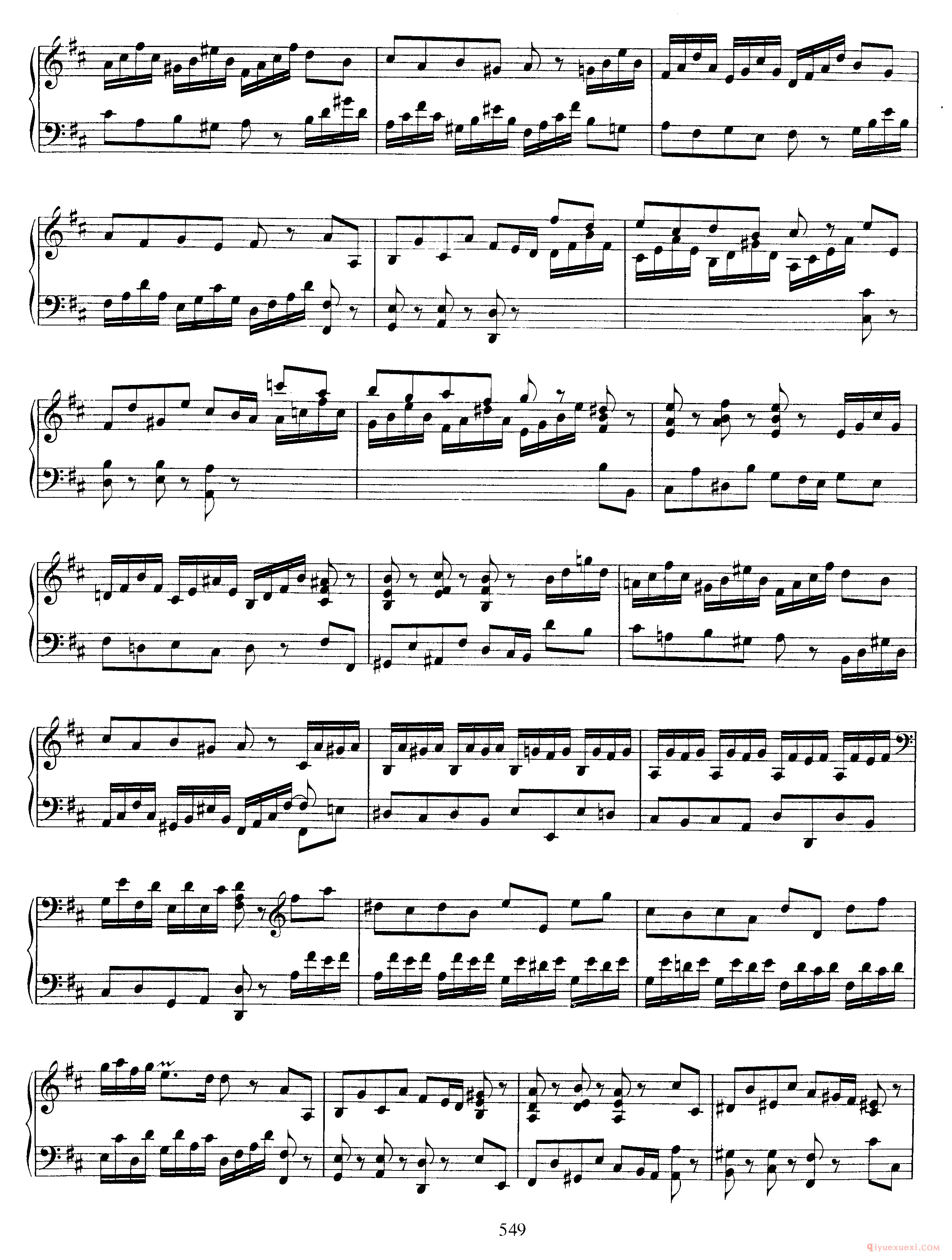 巴赫7首托卡塔《D大调 BWV912》巴赫的复调作品