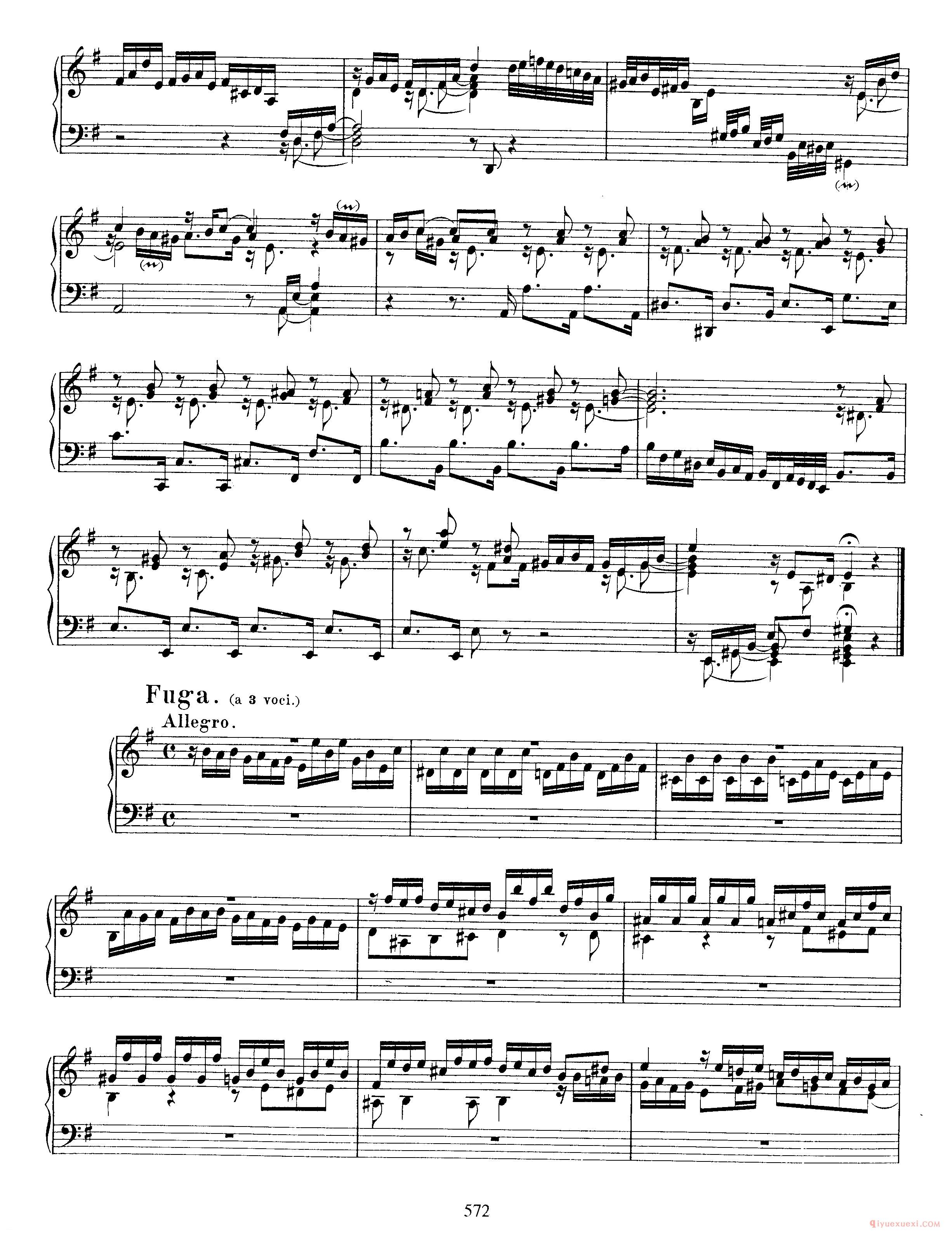 巴赫7首托卡塔《Toccata e小调 BWV914》巴赫的复调作品