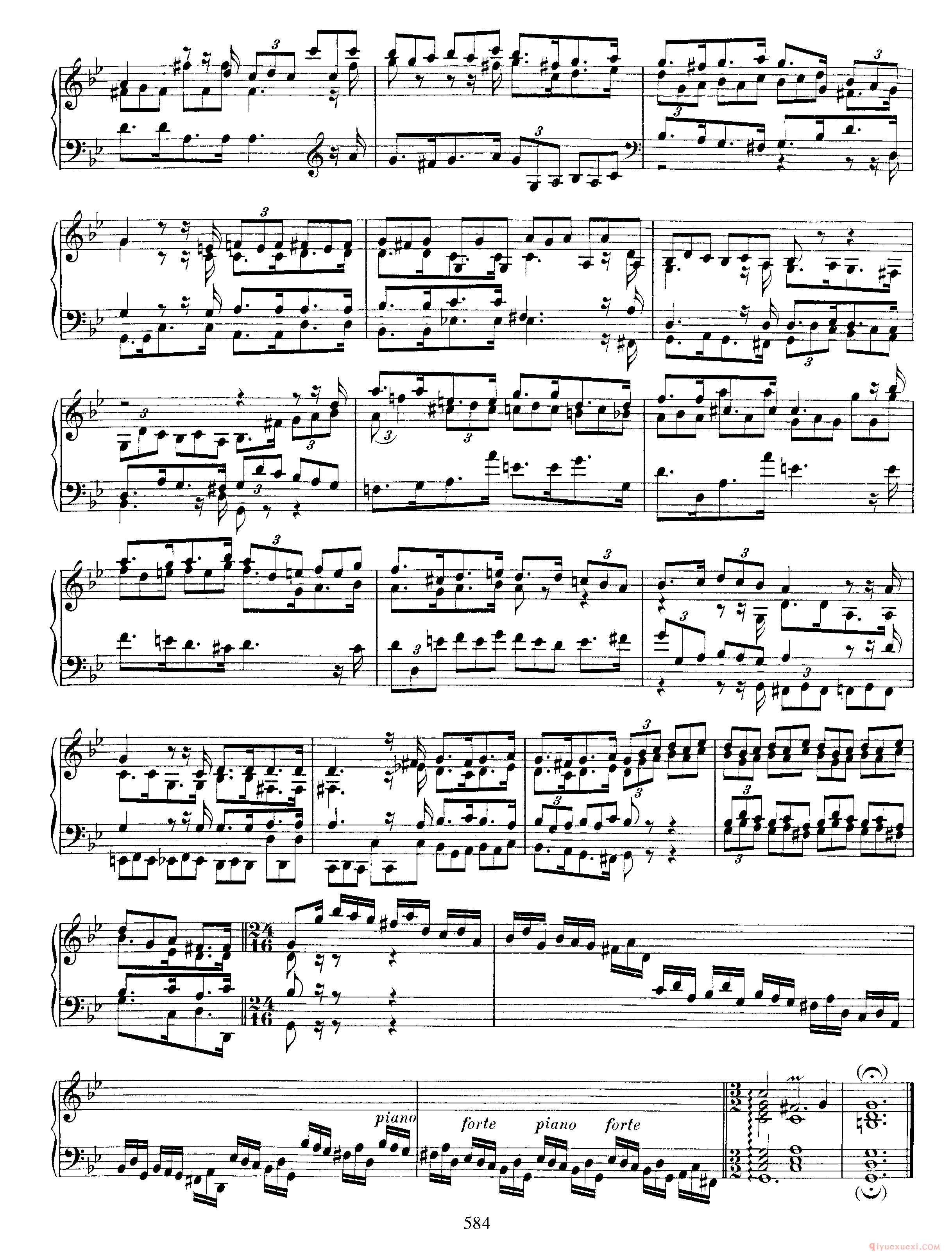 巴赫7首托卡塔《Toccata g小调 BWV915》巴赫的复调作品