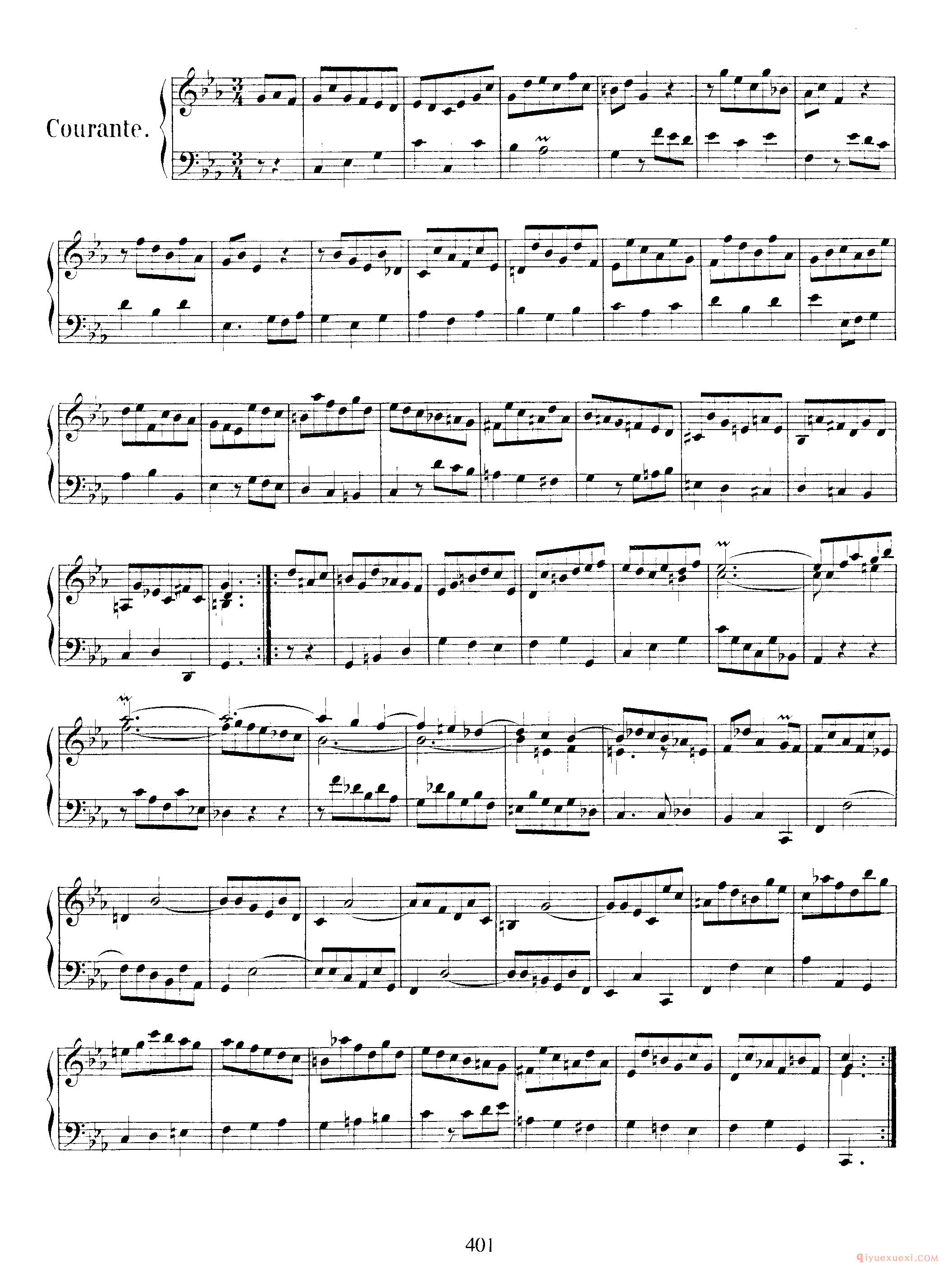 巴赫法国组曲第二首C小调《French Suite NO.2 in C Minor BWV813》