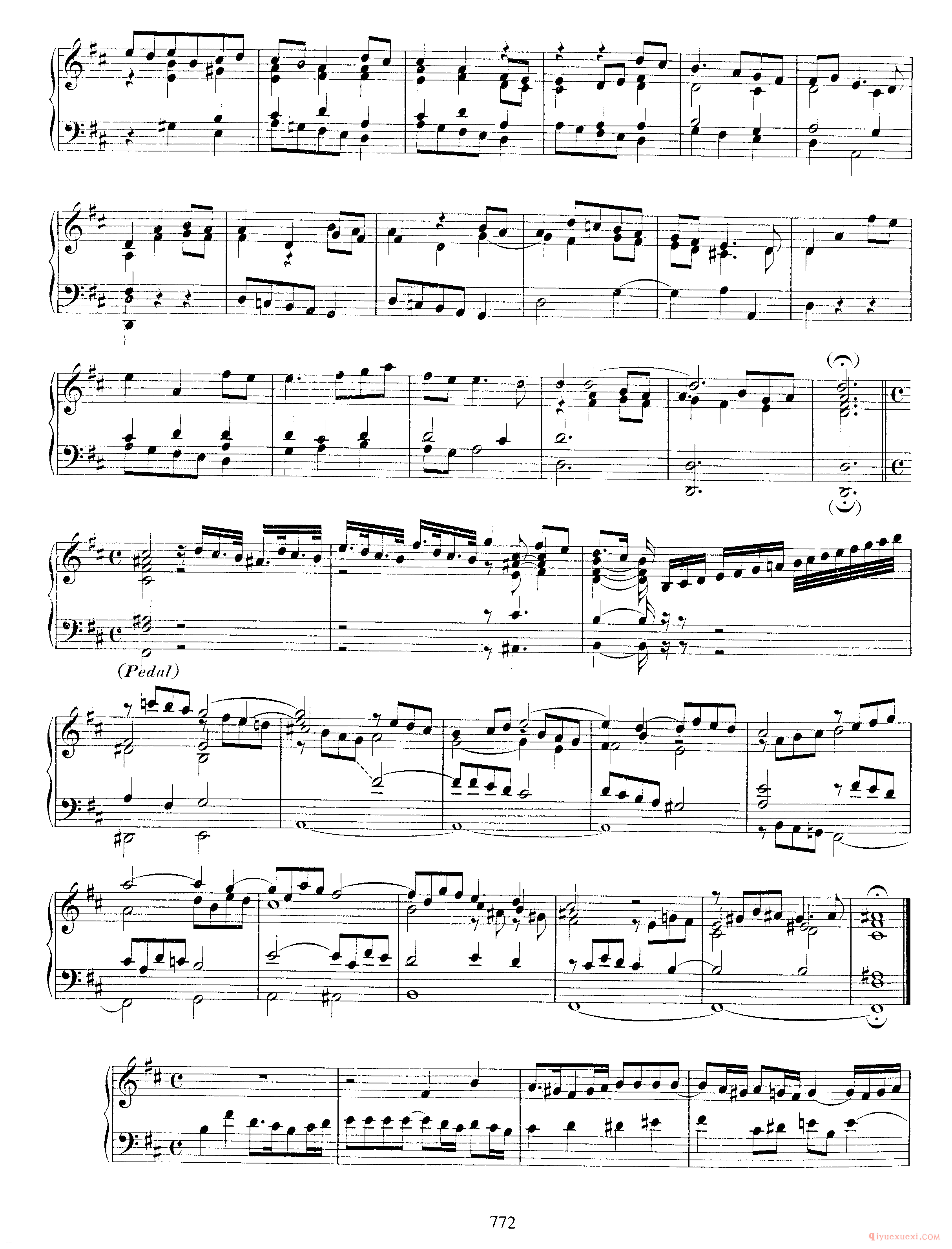 巴赫奏鸣曲D大调《Sonata in D Major BWV963》