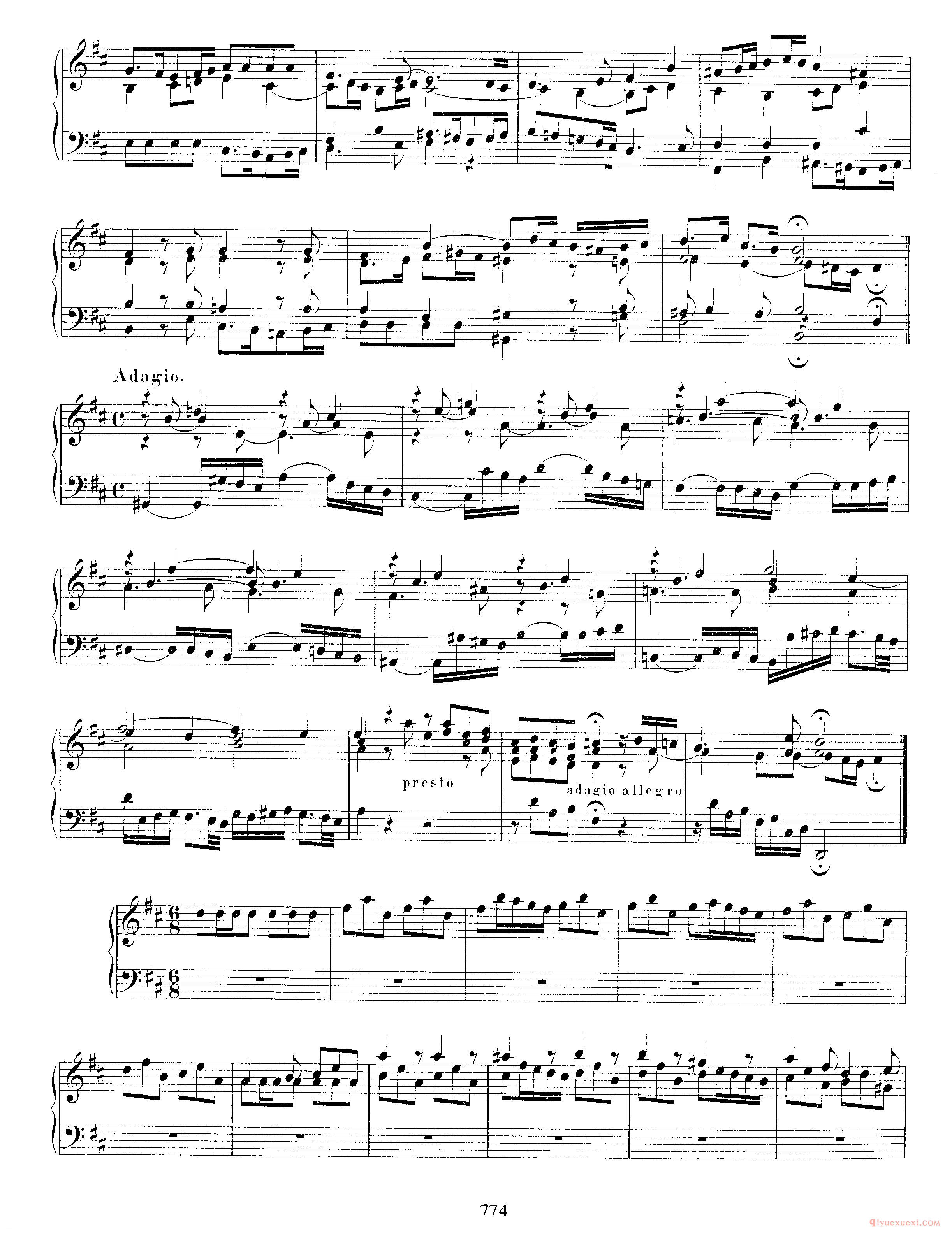 巴赫奏鸣曲D大调《Sonata in D Major BWV963》