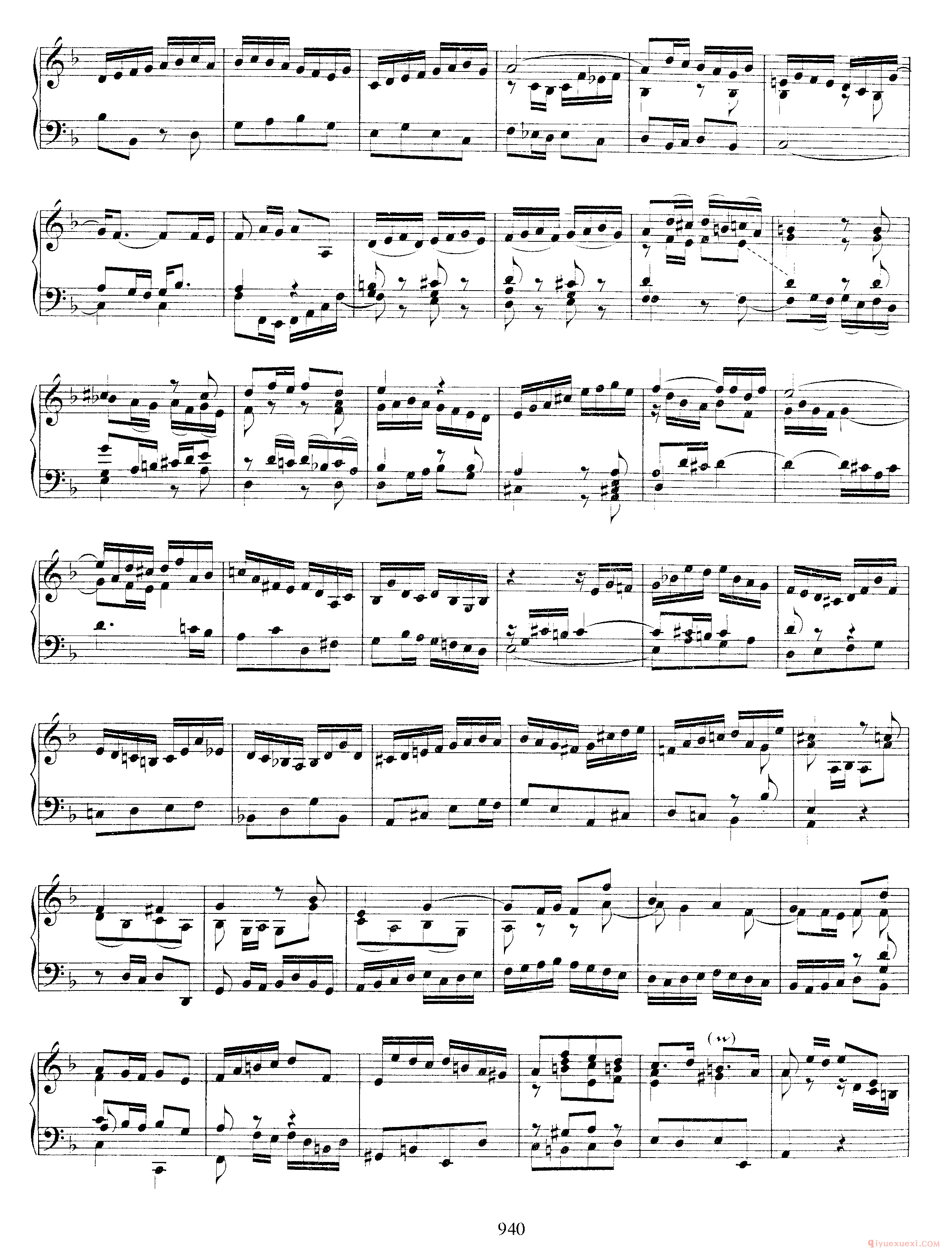 巴赫奏鸣曲D小调《Sonata in D Minor BWV964》arranged from Violin Sonata BWV 1003