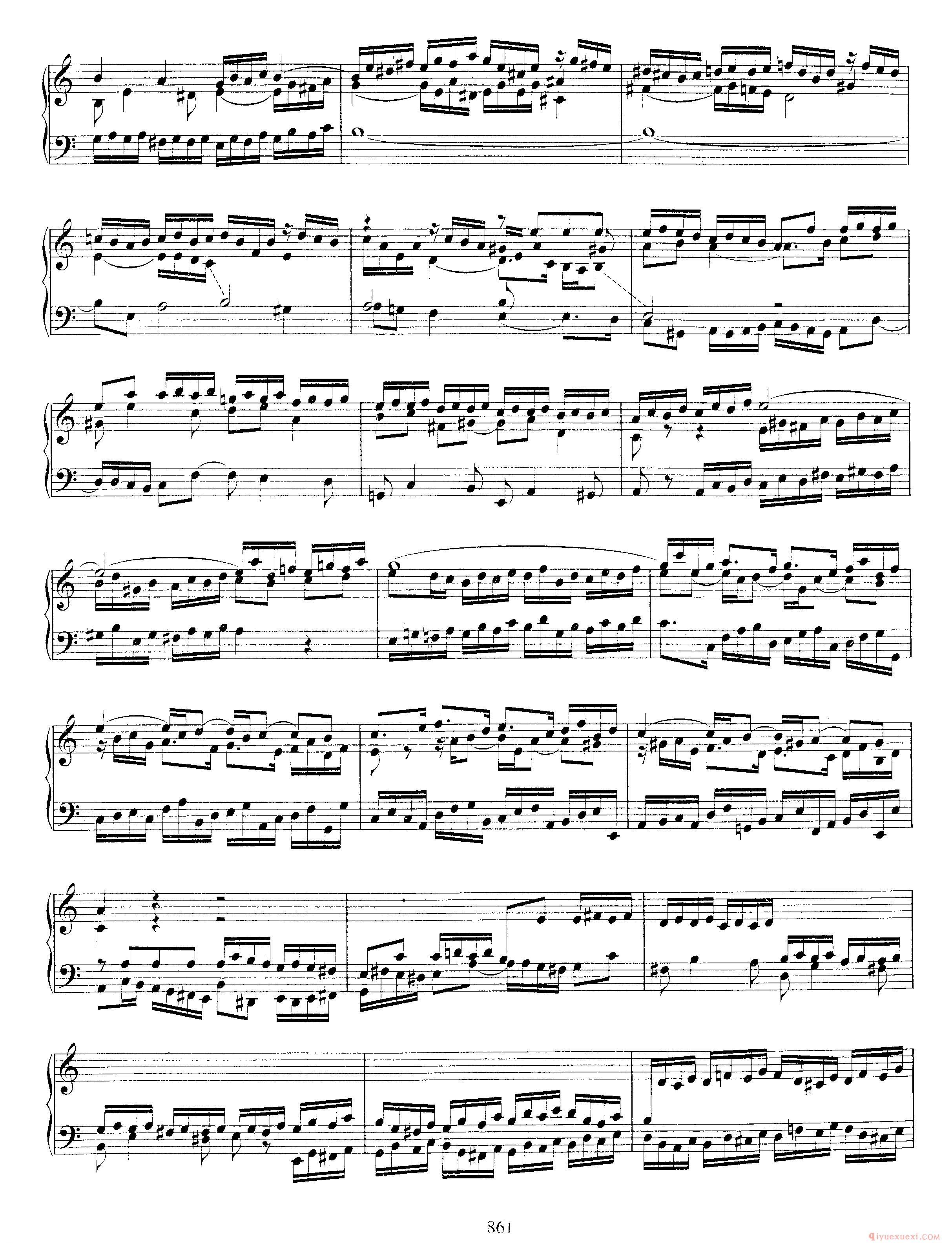 巴赫奏鸣曲A小调《Sonata in A Minor BWV965》arranged from Reinckens Hortus Musicus