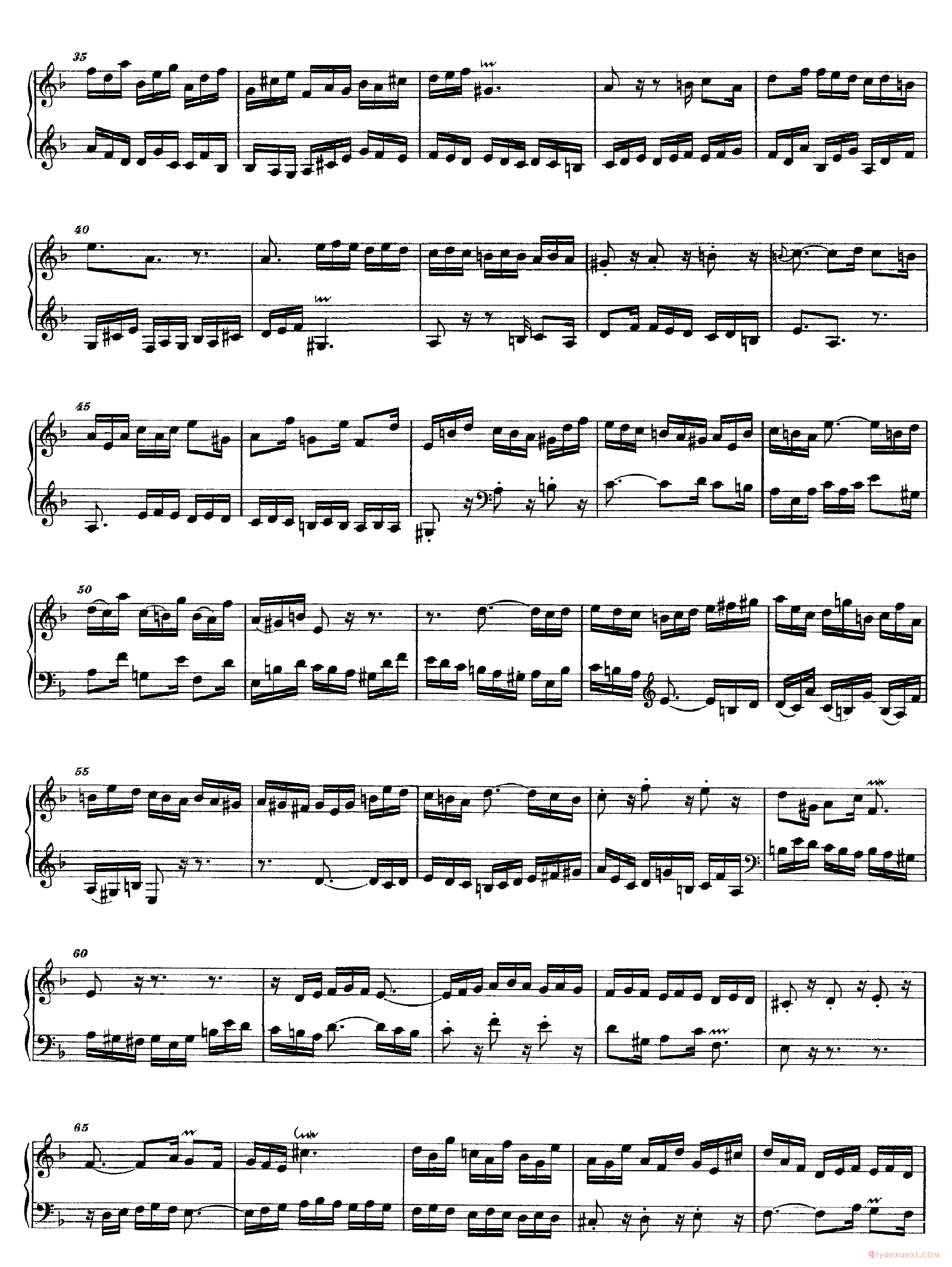 巴赫赋格第十二首《The Art of the Fugue - BWV1080 - Contrapunctus Ⅻ》高清五线谱