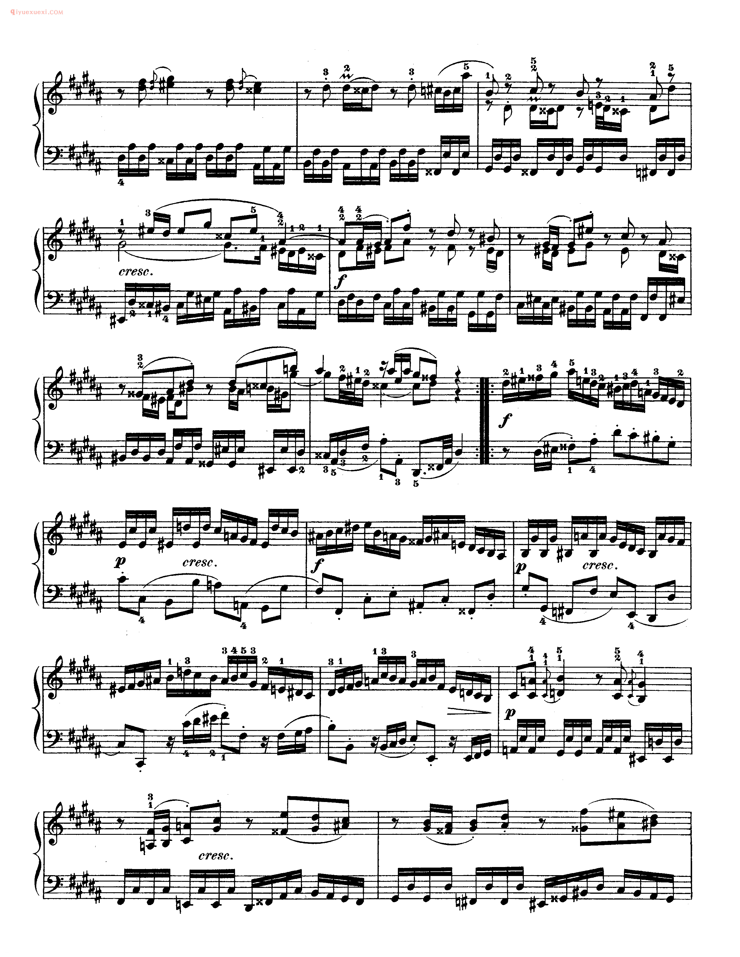 巴赫平均律第二册_第十八首_前奏曲《Preludio XVIII》