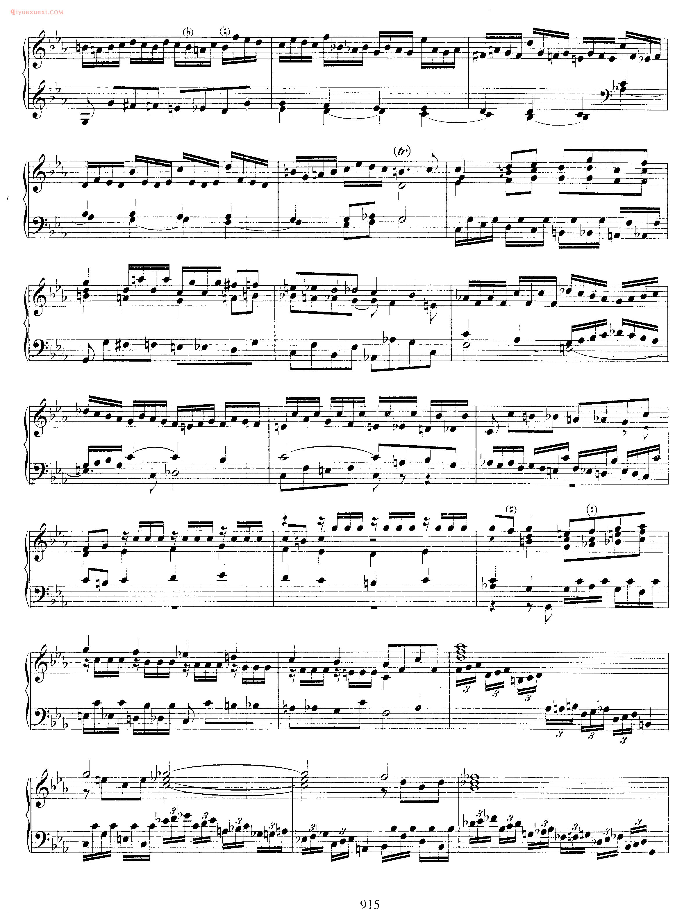 巴赫c小调协奏曲与赋格《Concerto and Fugue in c BWV 909》巴赫钢琴作品