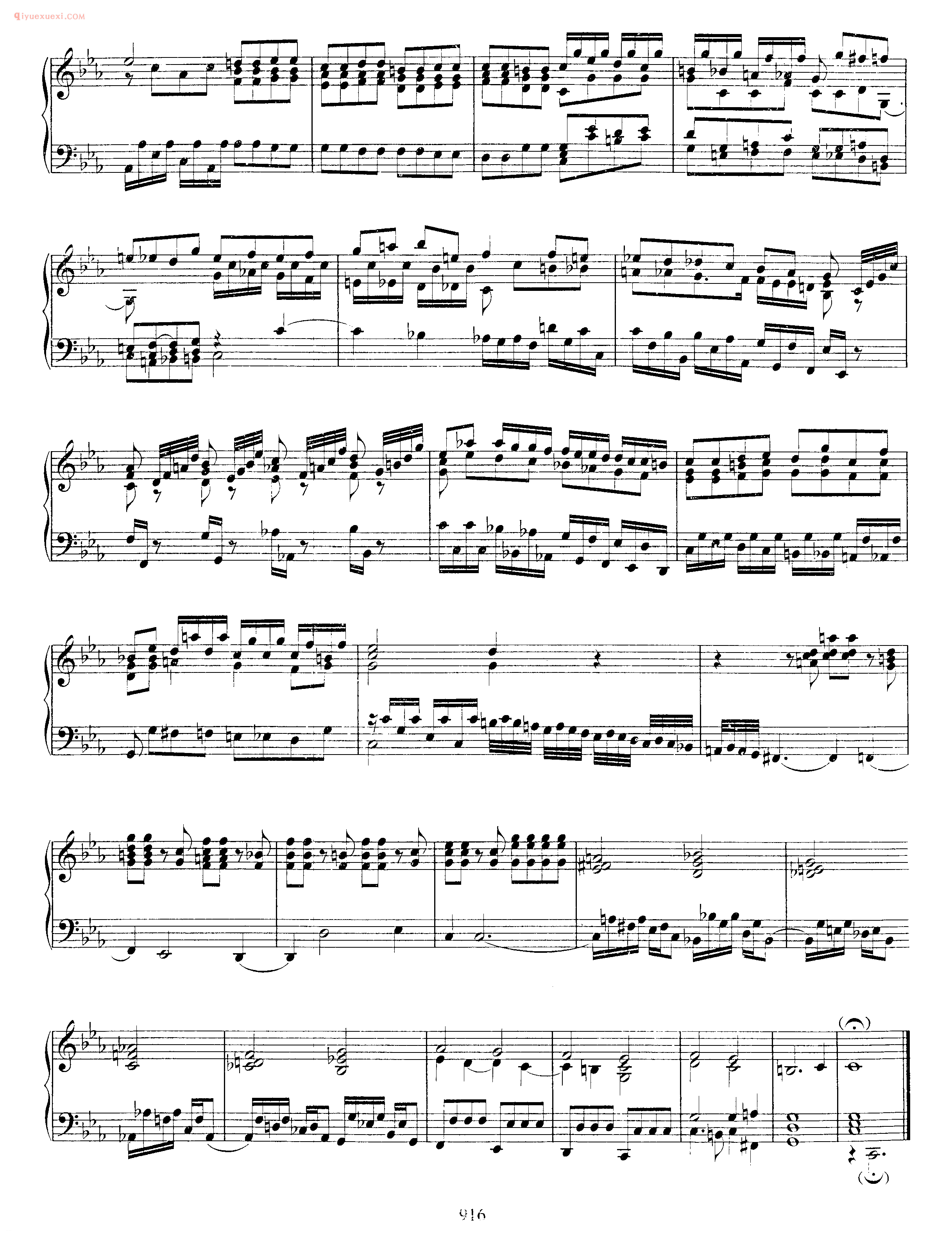 巴赫c小调协奏曲与赋格《Concerto and Fugue in c BWV 909》巴赫钢琴作品