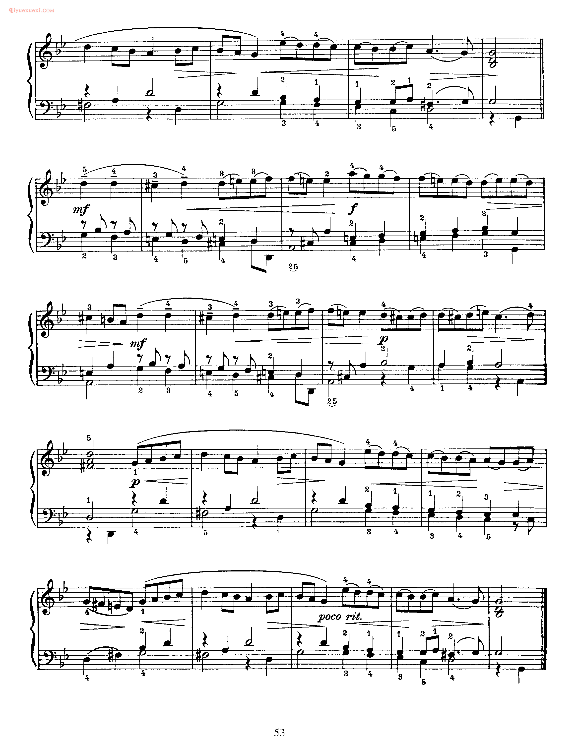 巴赫c小调加沃特舞曲《Gavotte in G Minor》巴赫钢琴作品