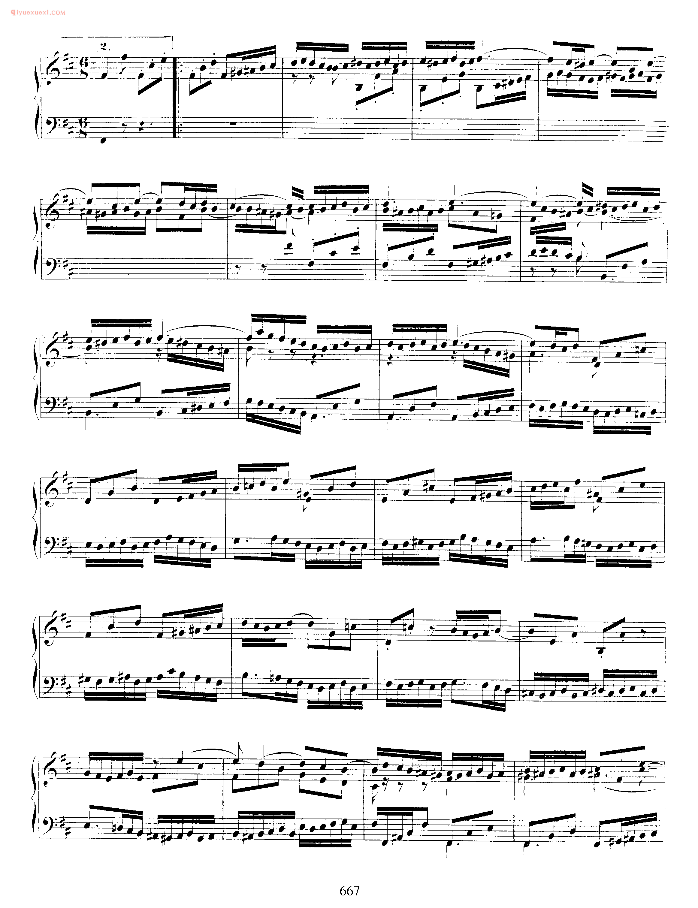 巴赫法国风格序曲《Overture in French Style BWV 831》巴赫钢琴作品