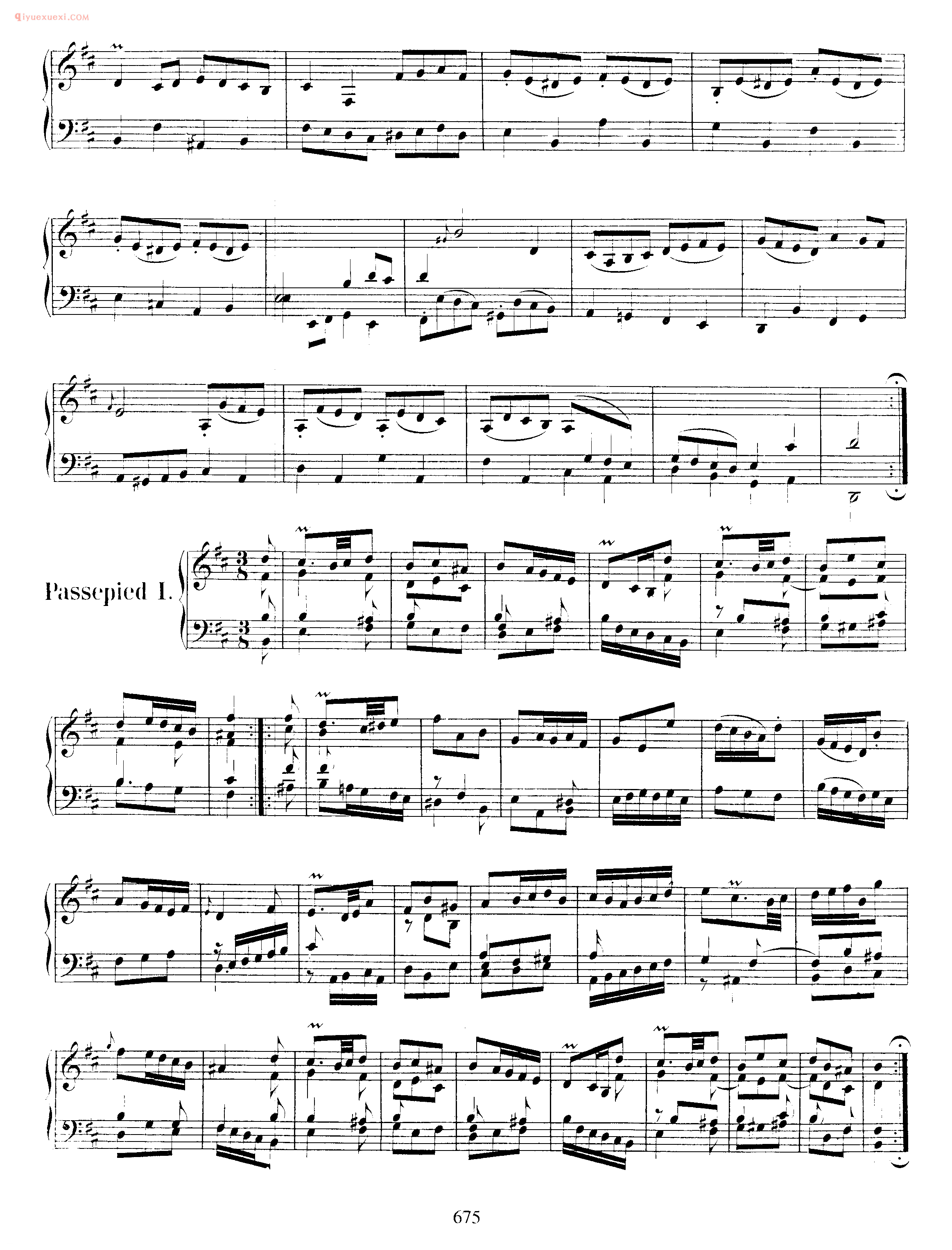 巴赫法国风格序曲《Overture in French Style BWV 831》巴赫钢琴作品