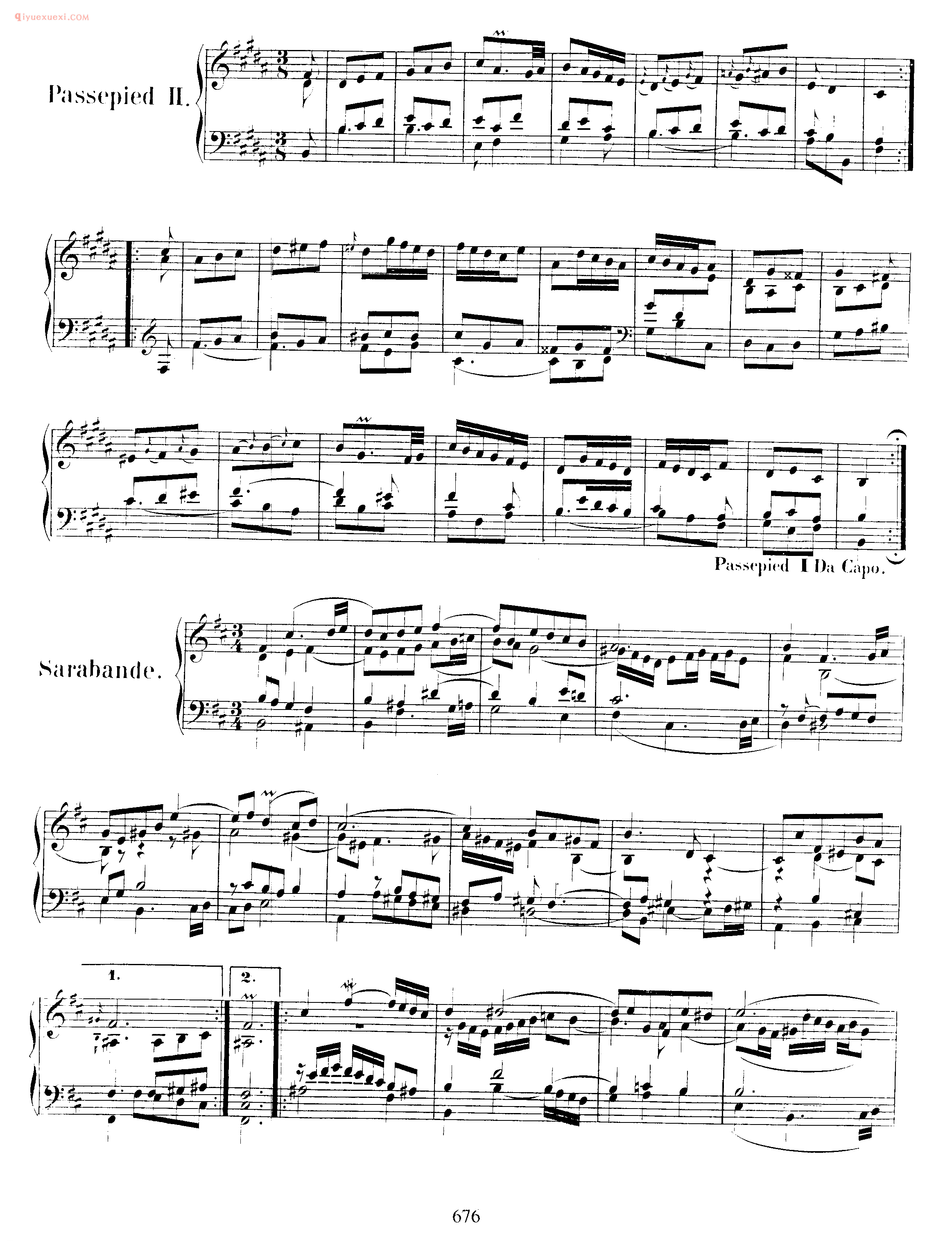 巴赫法国风格序曲《Overture in French Style BWV 831》巴赫钢琴作品