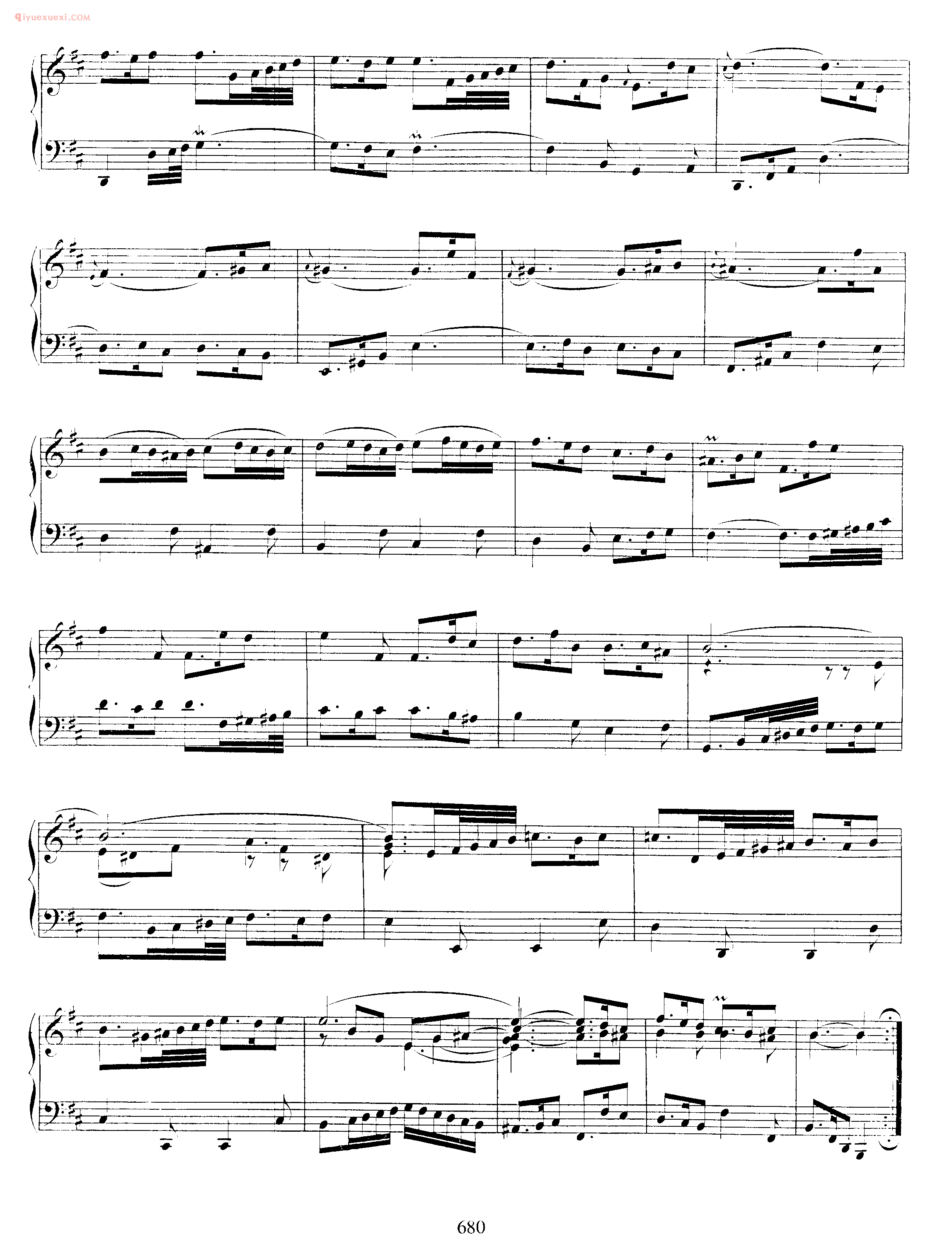 巴赫法国风格序曲《Overture in French Style BWV 831》巴赫钢琴作品