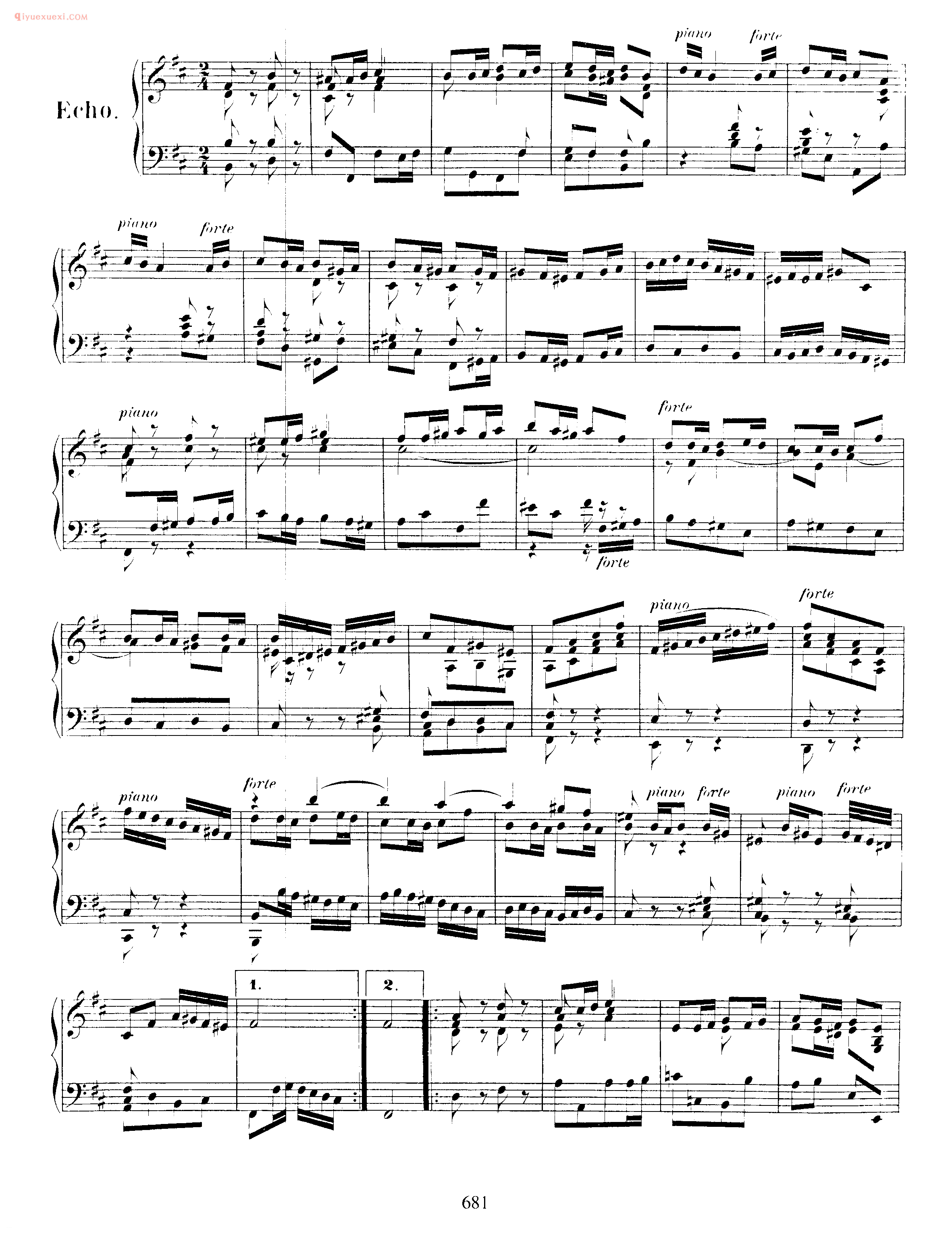 巴赫法国风格序曲《Overture in French Style BWV 831》巴赫钢琴作品