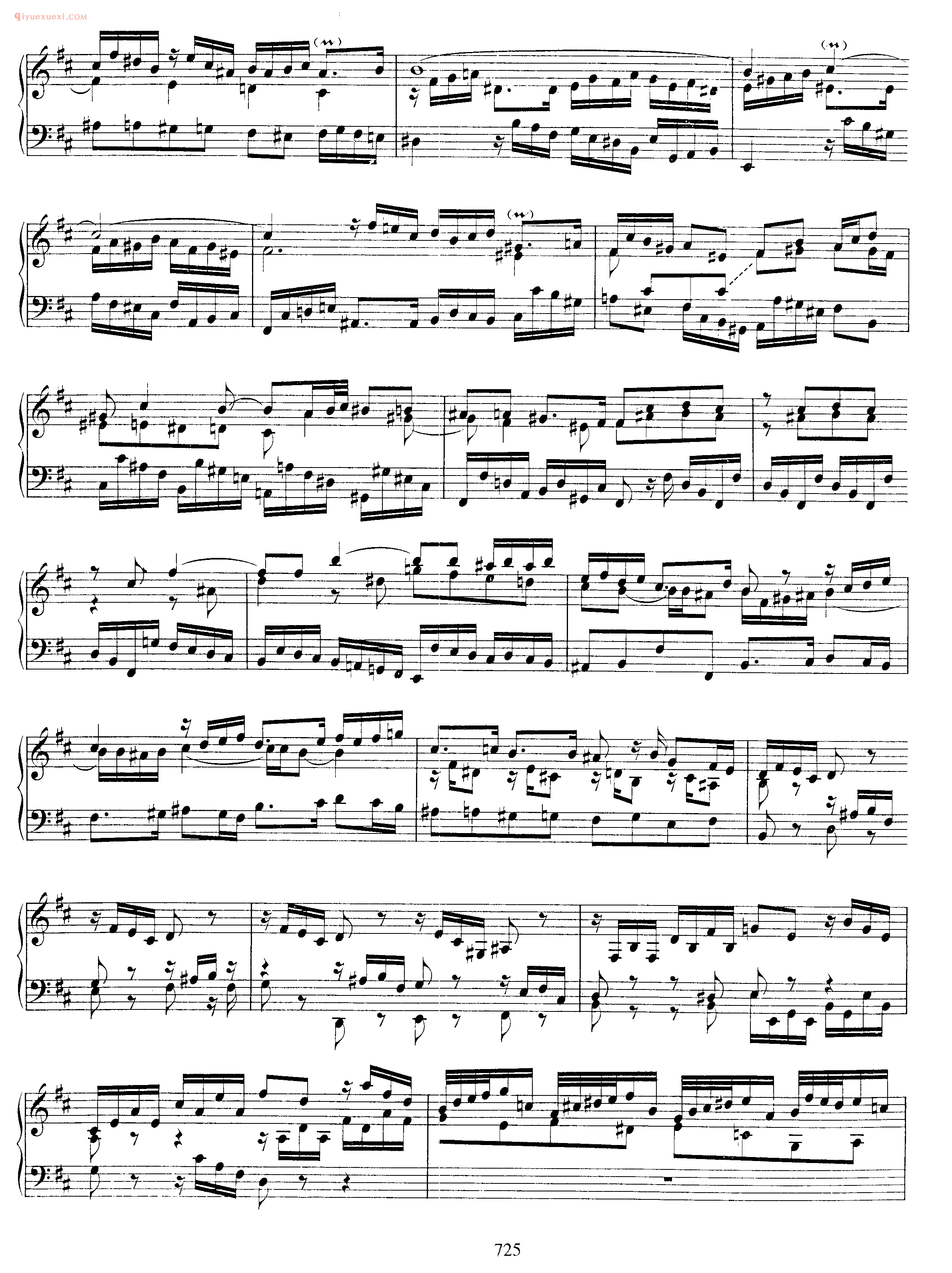 巴赫b小调赋格曲《Fugue_on a theme by Albinoni_in B Minor_BWV 951》巴赫钢琴作品