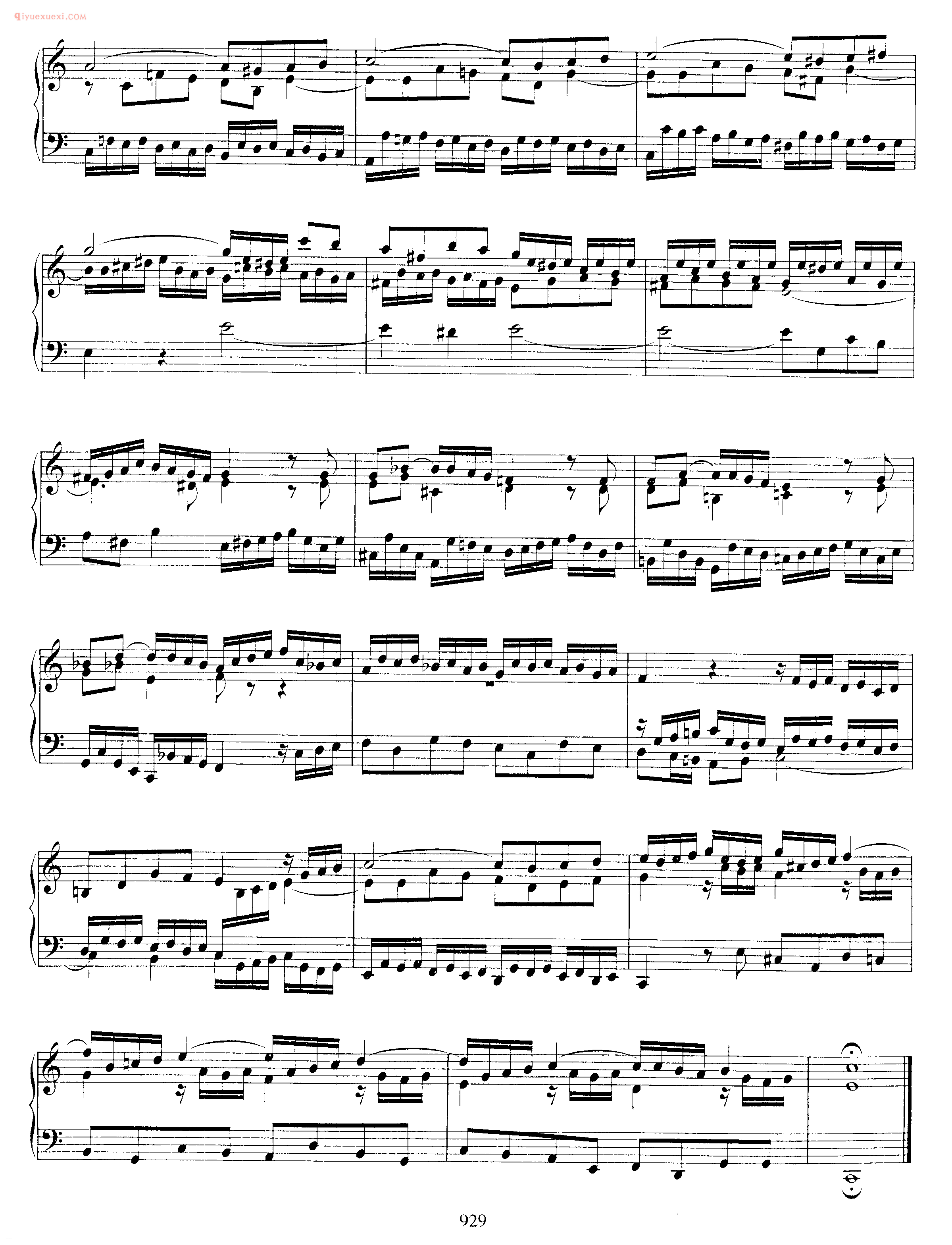 巴赫C大调赋格曲《Fugue_in C Major_BWV 952》