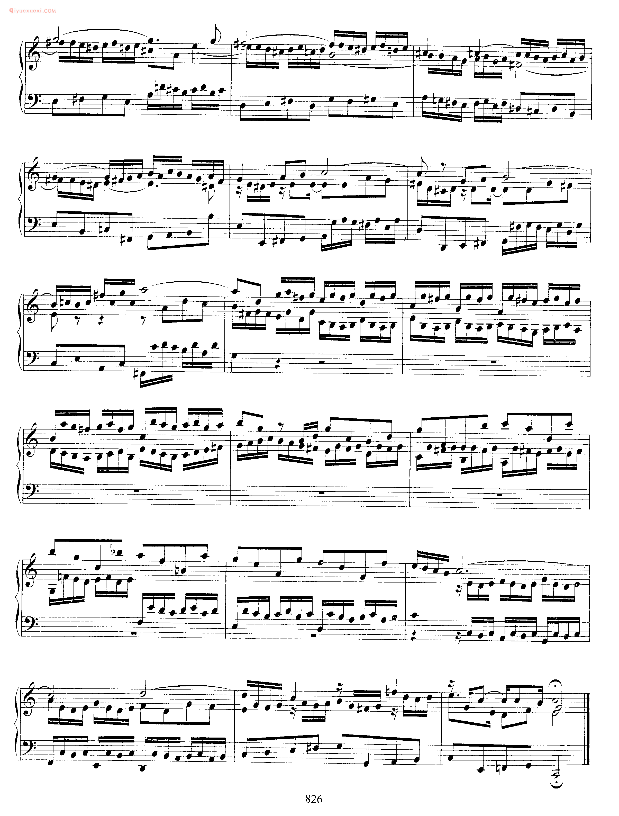 巴赫C大调赋格曲《Fugue_from Little Clavier Book of E.F.Bach_in C Major_BWV 953》