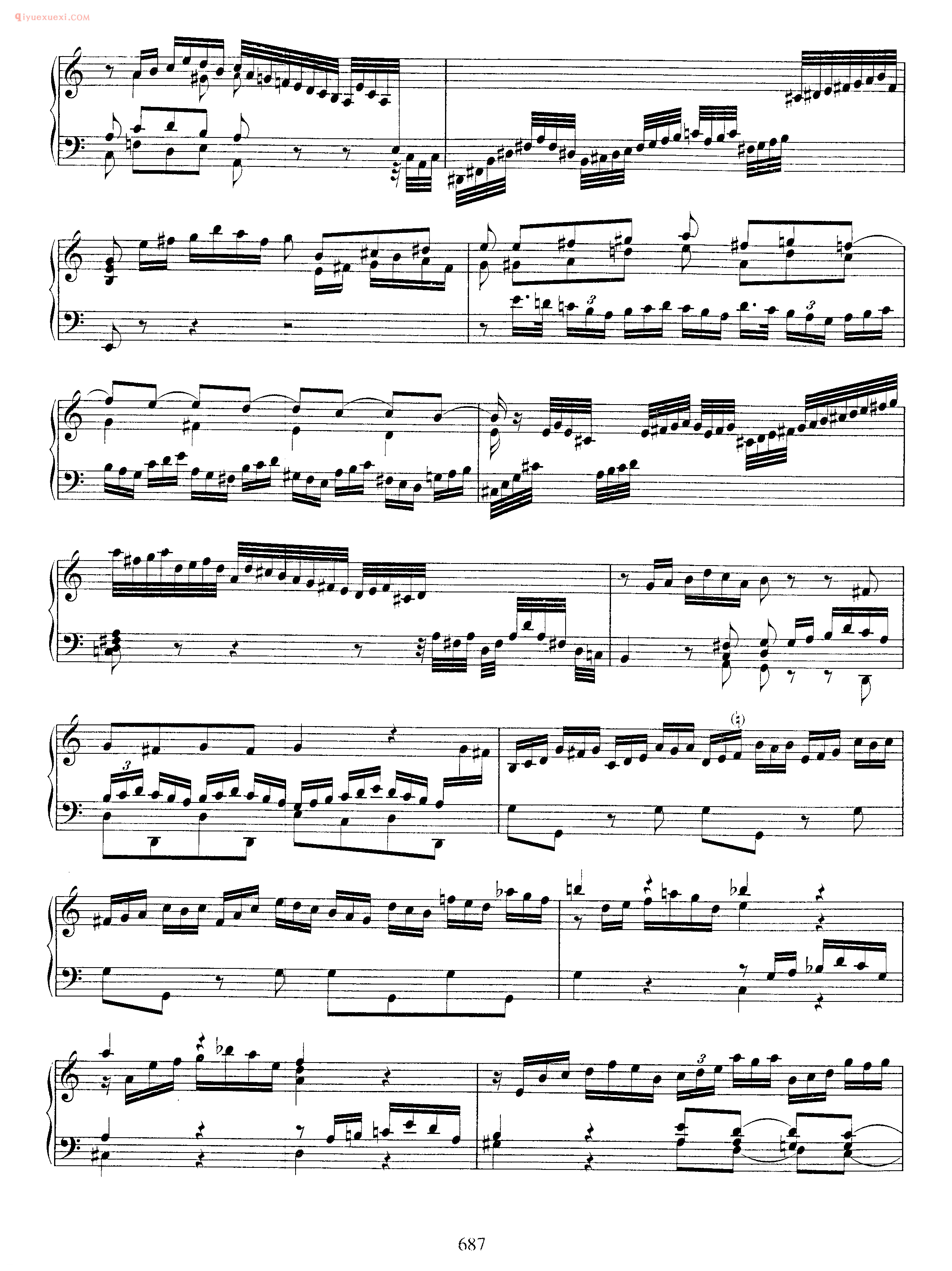 巴赫a小调前奏曲与赋格曲《Prelude and Fugue in A Minor BWV 894》