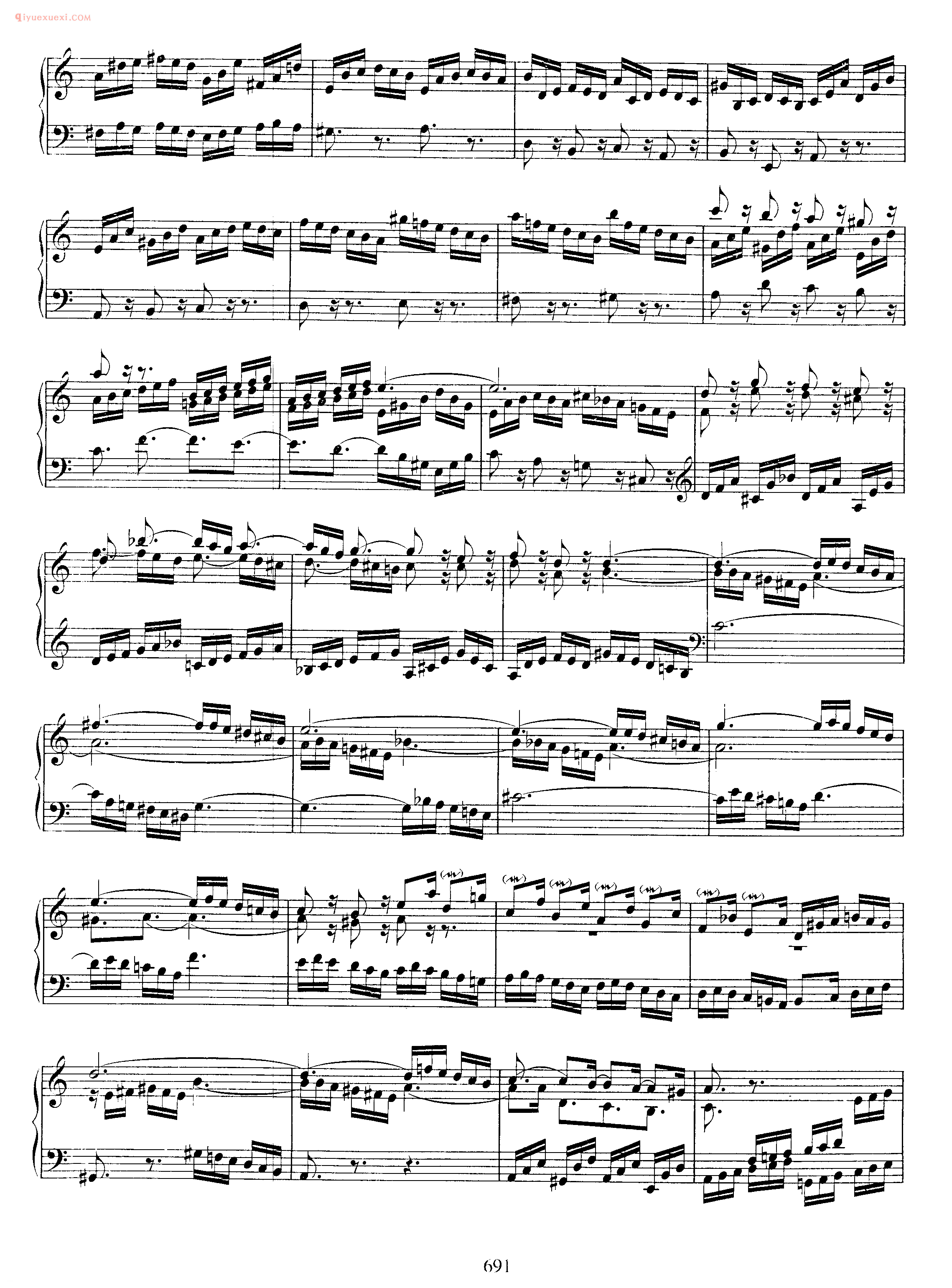 巴赫a小调前奏曲与赋格曲《Prelude and Fugue in A Minor BWV 894》