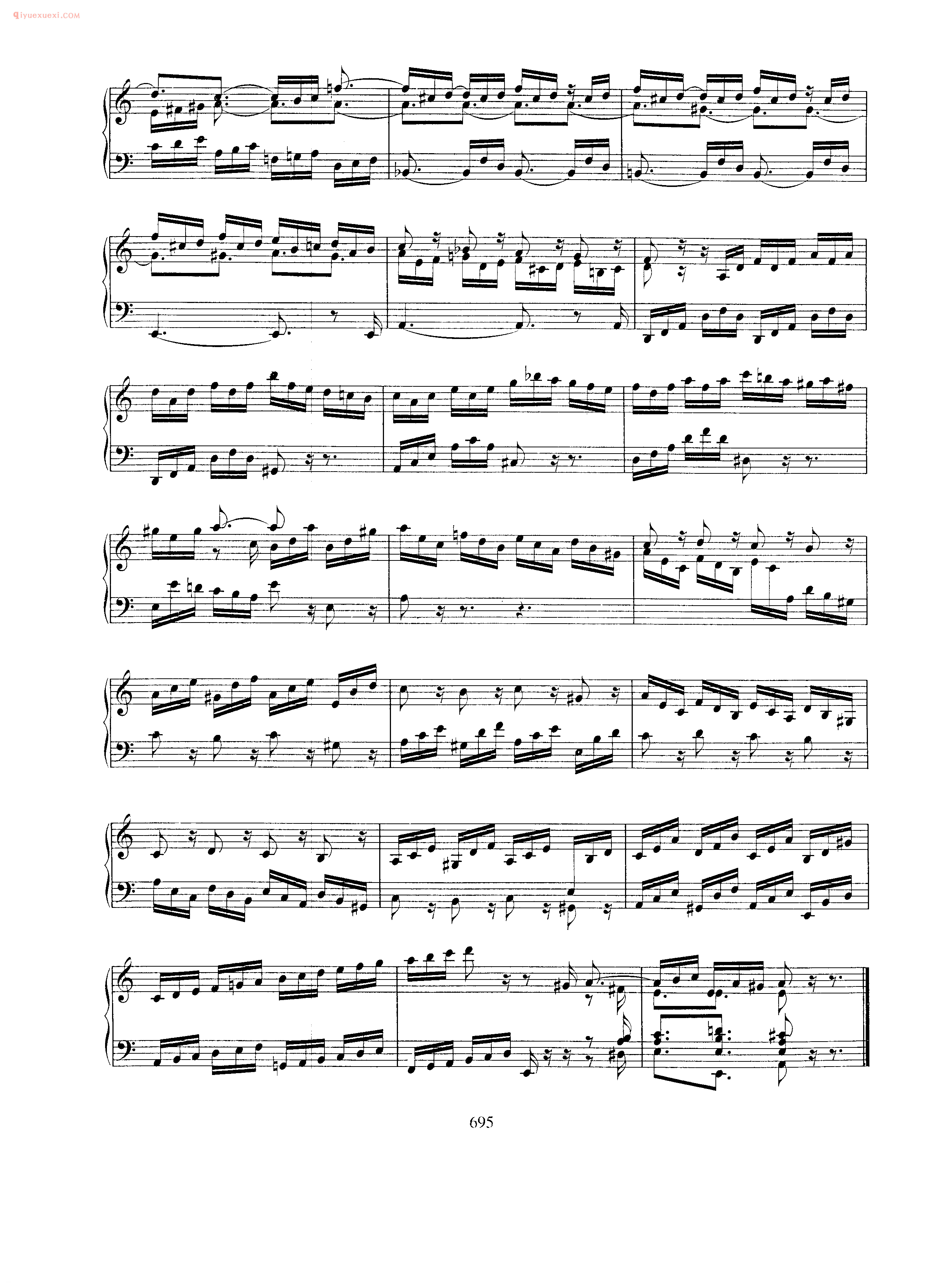 巴赫a小调前奏曲与赋格曲《Prelude and Fugue in A Minor BWV 894》