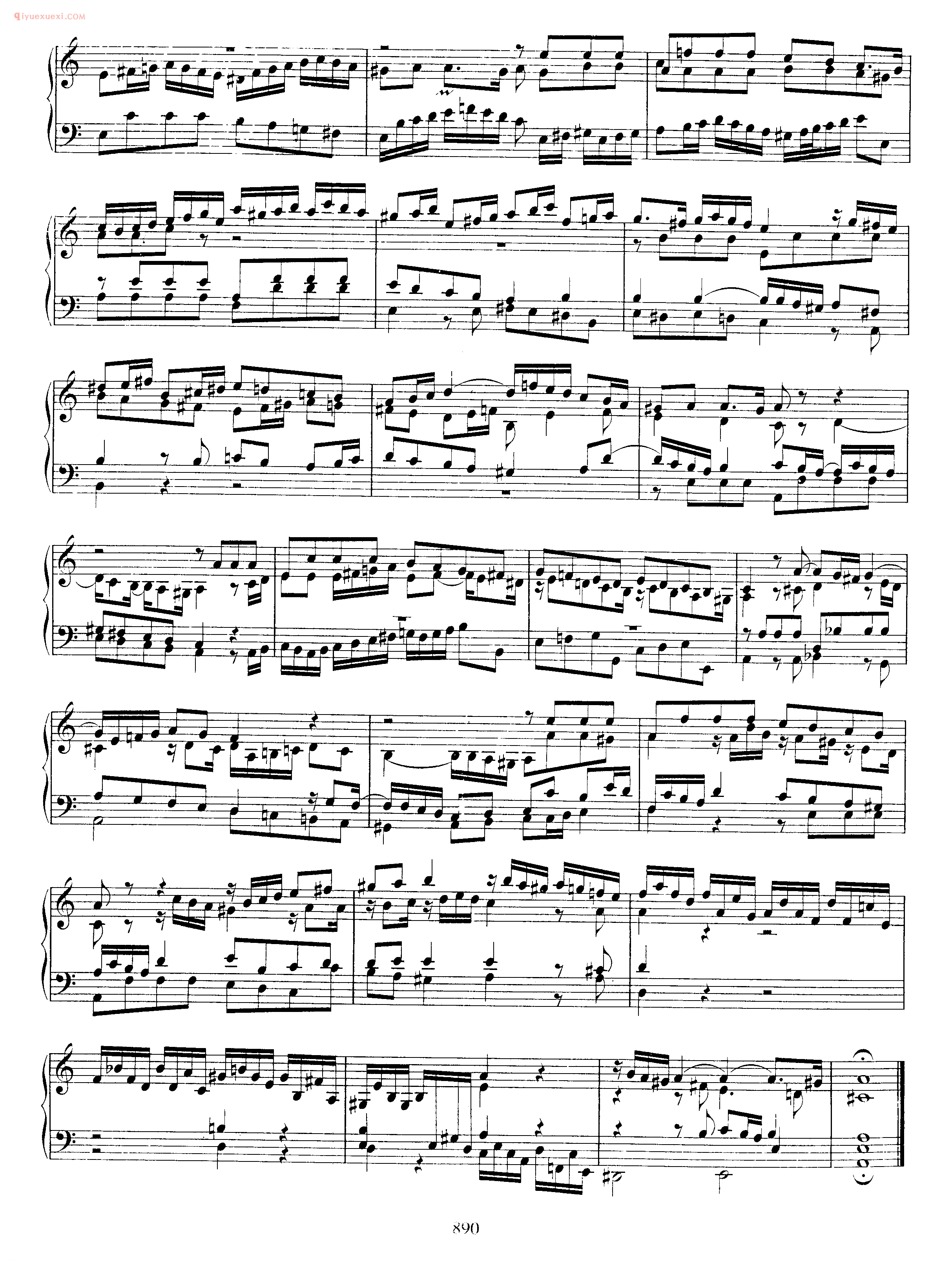 巴赫a小调前奏曲与赋格曲《Prelude and Fugue in A Minor BWV 895》