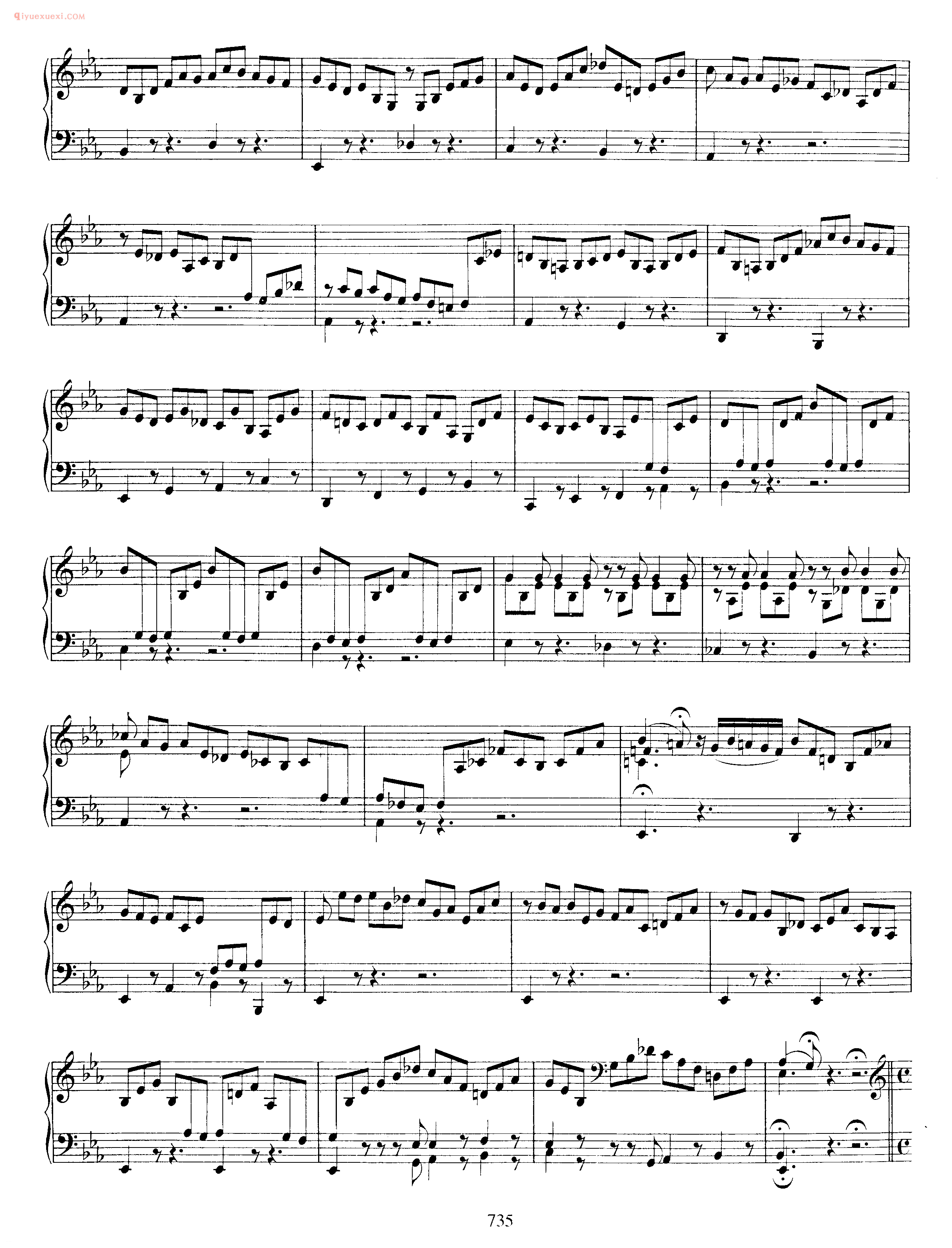 巴赫前奏曲、赋格和快板降B大调《Prelude, Fugue and Allegro_in Eb Major_BWV 998》