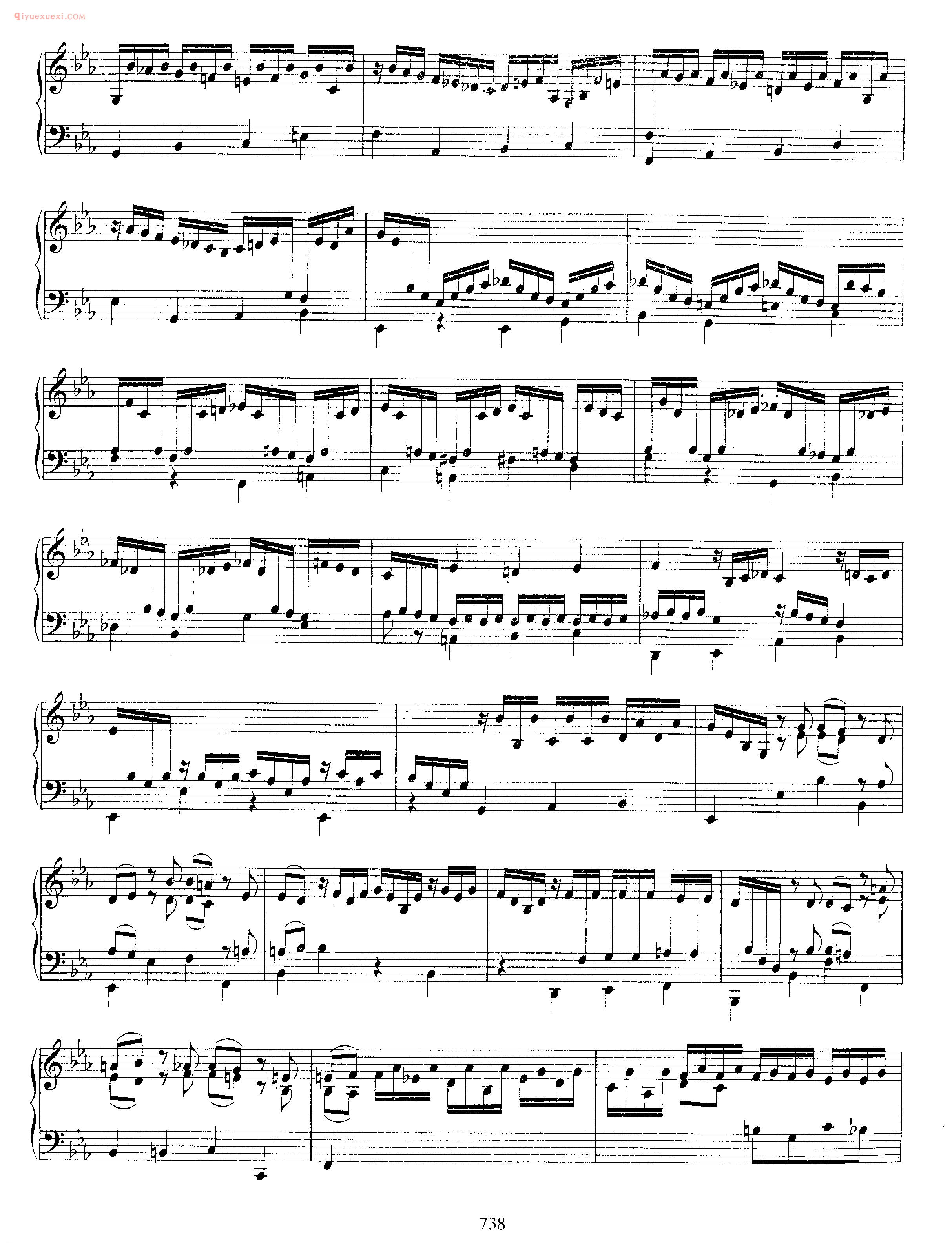 巴赫前奏曲、赋格和快板降B大调《Prelude, Fugue and Allegro_in Eb Major_BWV 998》