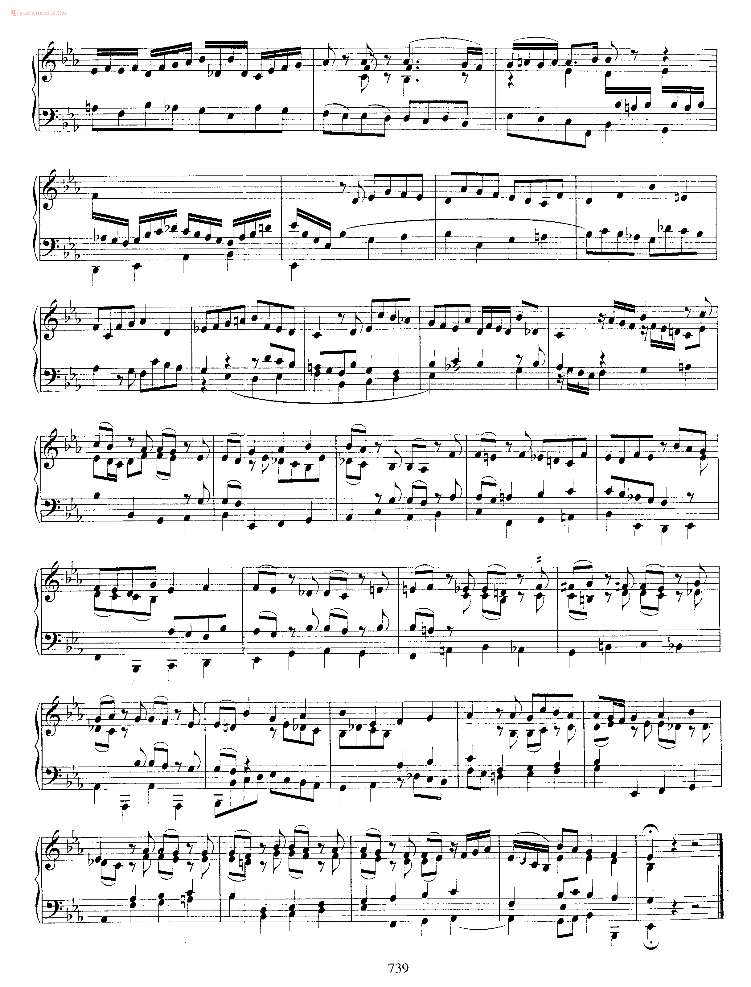 巴赫前奏曲、赋格和快板降B大调《Prelude, Fugue and Allegro_in Eb Major_BWV 998》