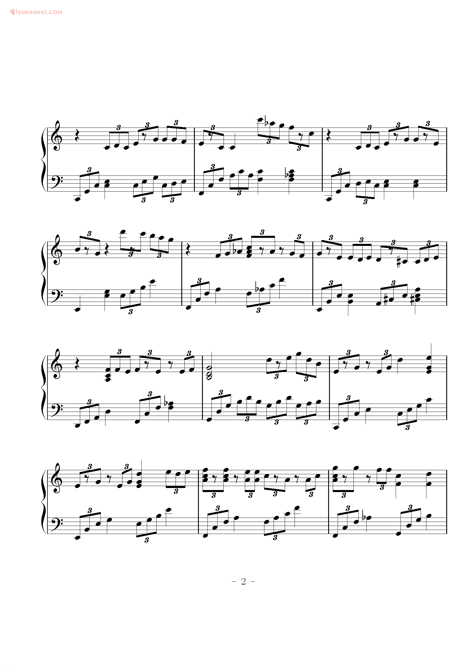 陈奕迅歌曲《圣诞结》钢琴谱五线谱