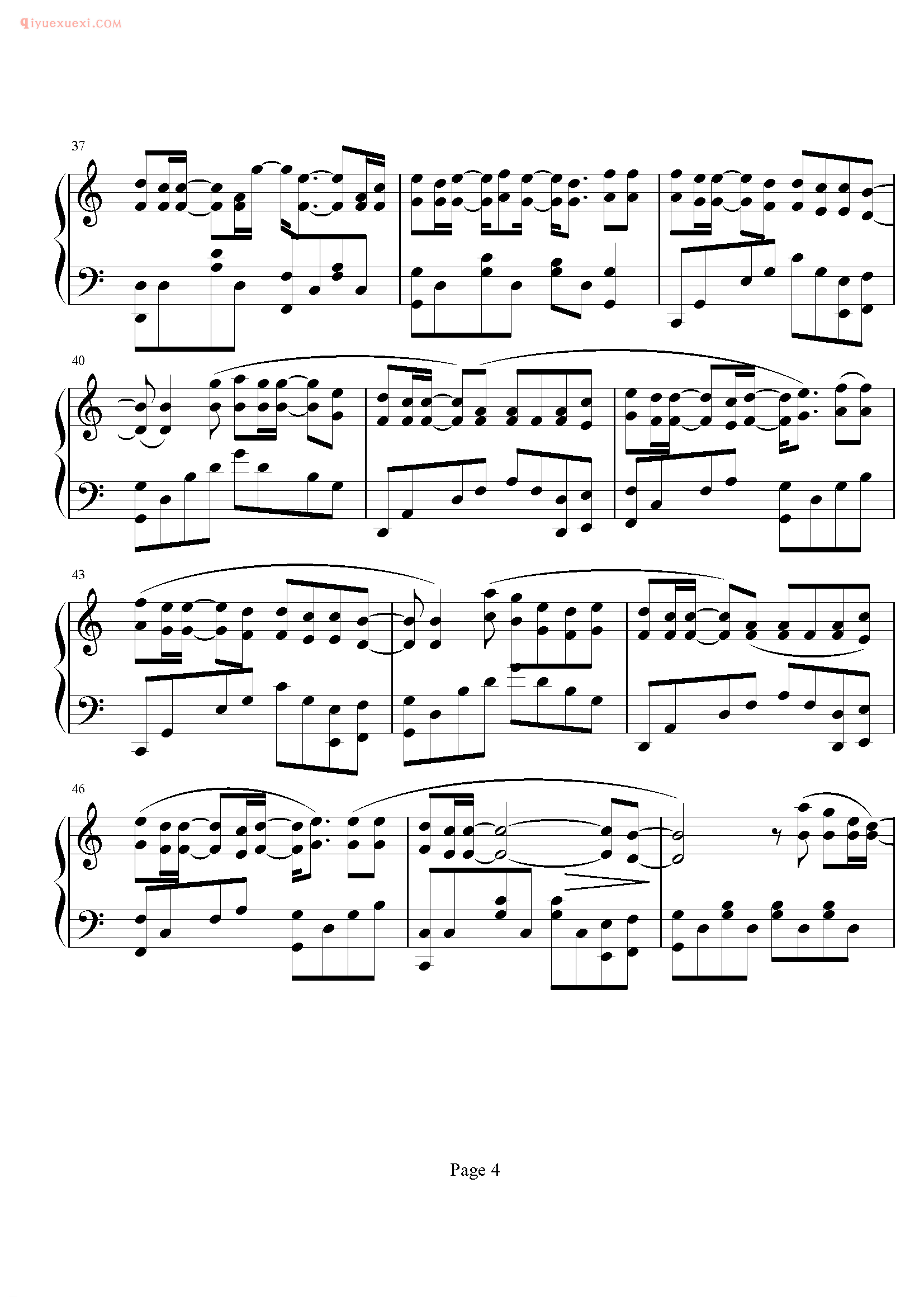 陈奕迅歌曲《十面埋伏》钢琴谱五线谱